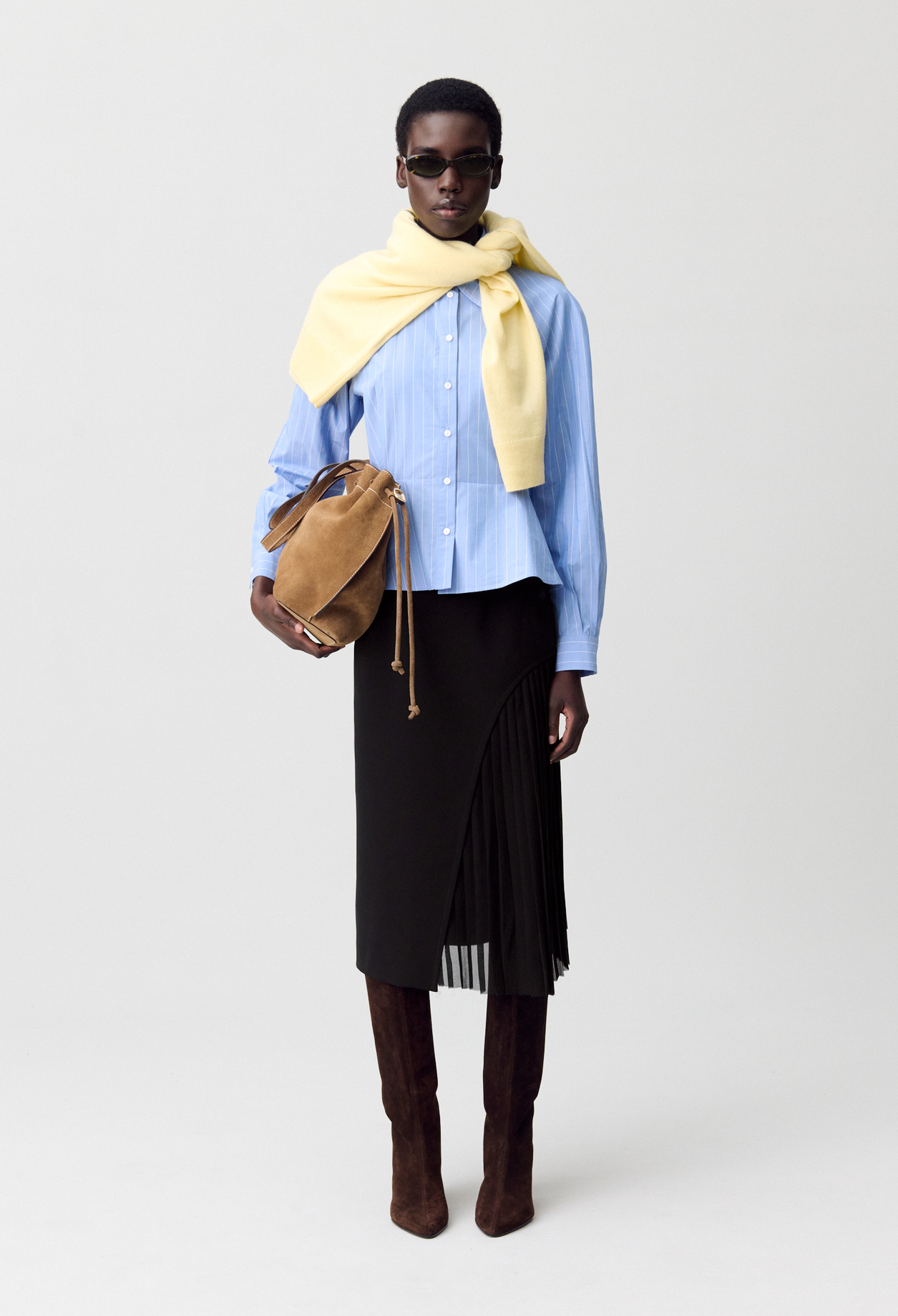 Jupe midi plissée - Claudie Pierlot - Modalova