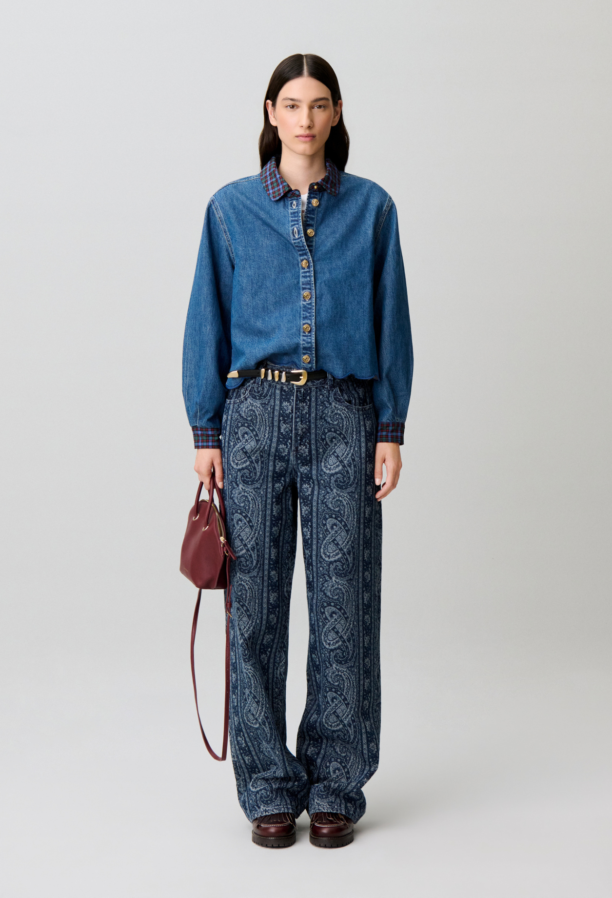 Claudie - Chemise denim coton - Denim Bleu - Taille 38 - Pour Femme