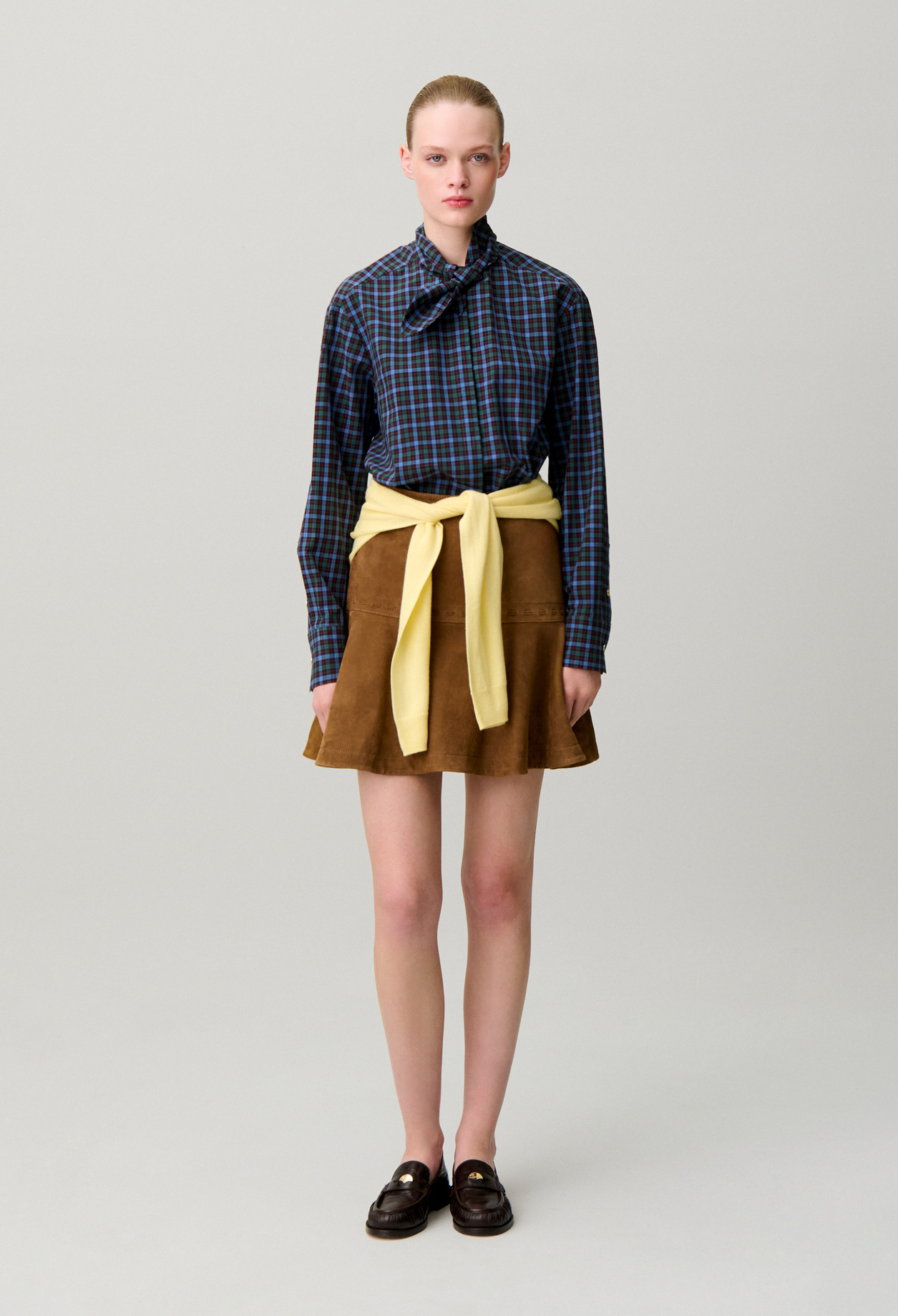 Claudie - Chemise popeline col foulard - Multico - Taille 34 - Pour Femme