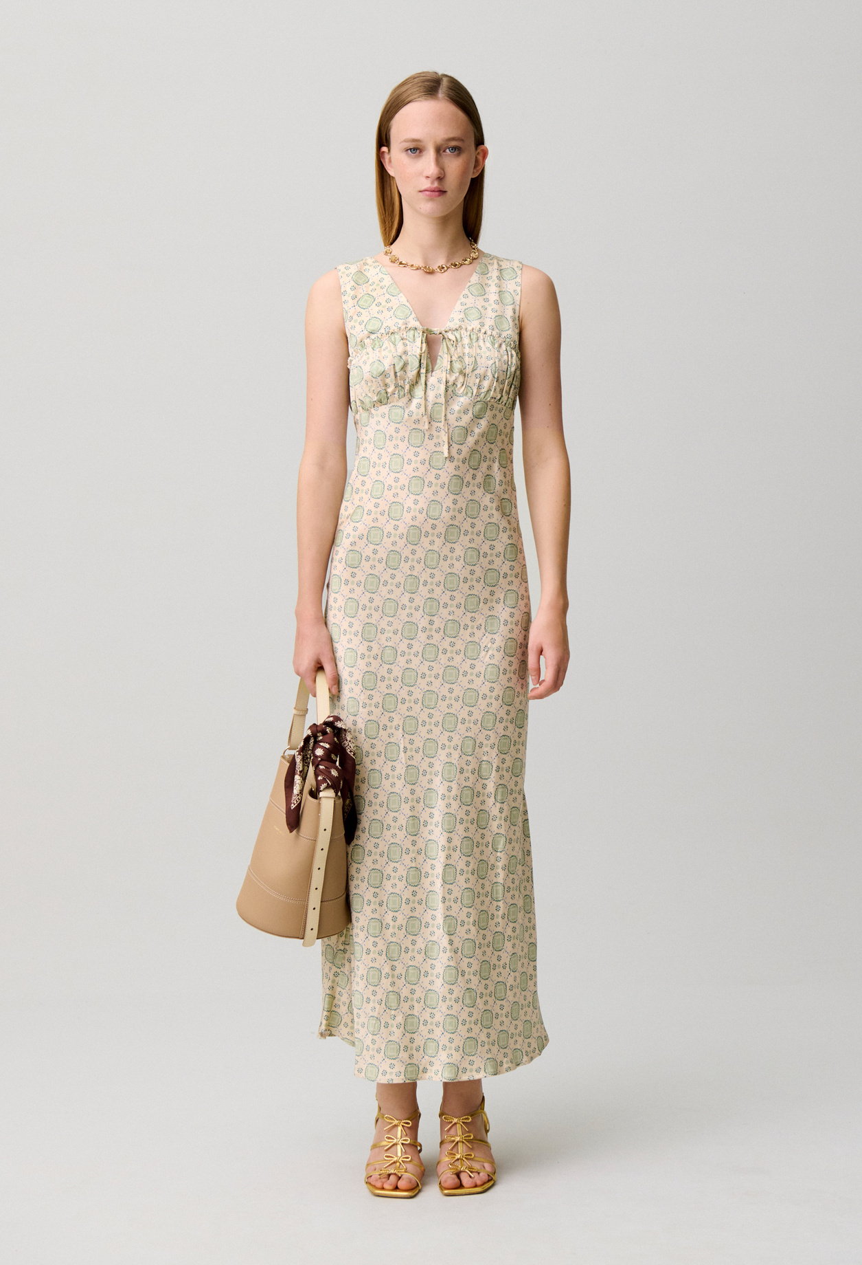 Robe satinée motif - Femme - Print Clair - Taille 36 - Claudie Pierlot