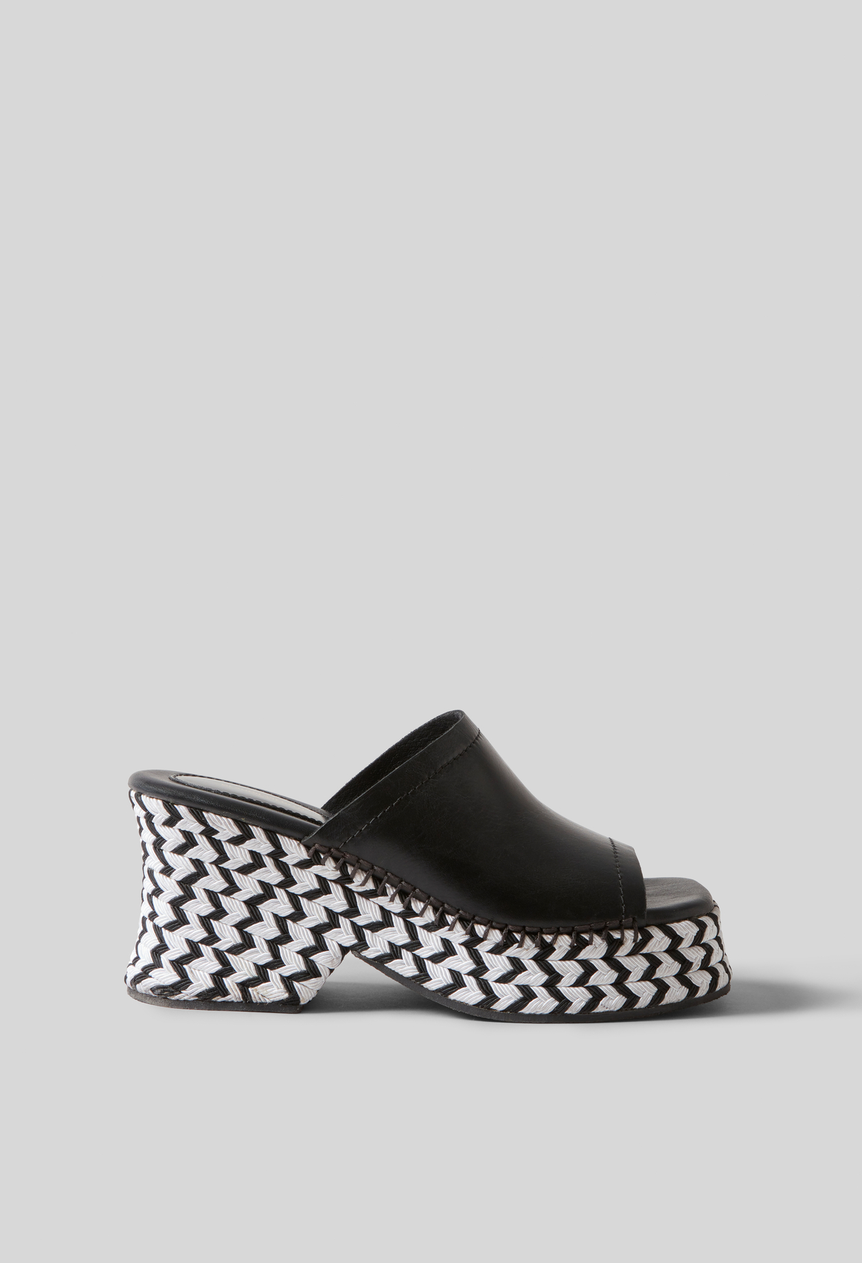 Mules tressées bicolores - Femme - Noir - Taille 39 - Claudie Pierlot