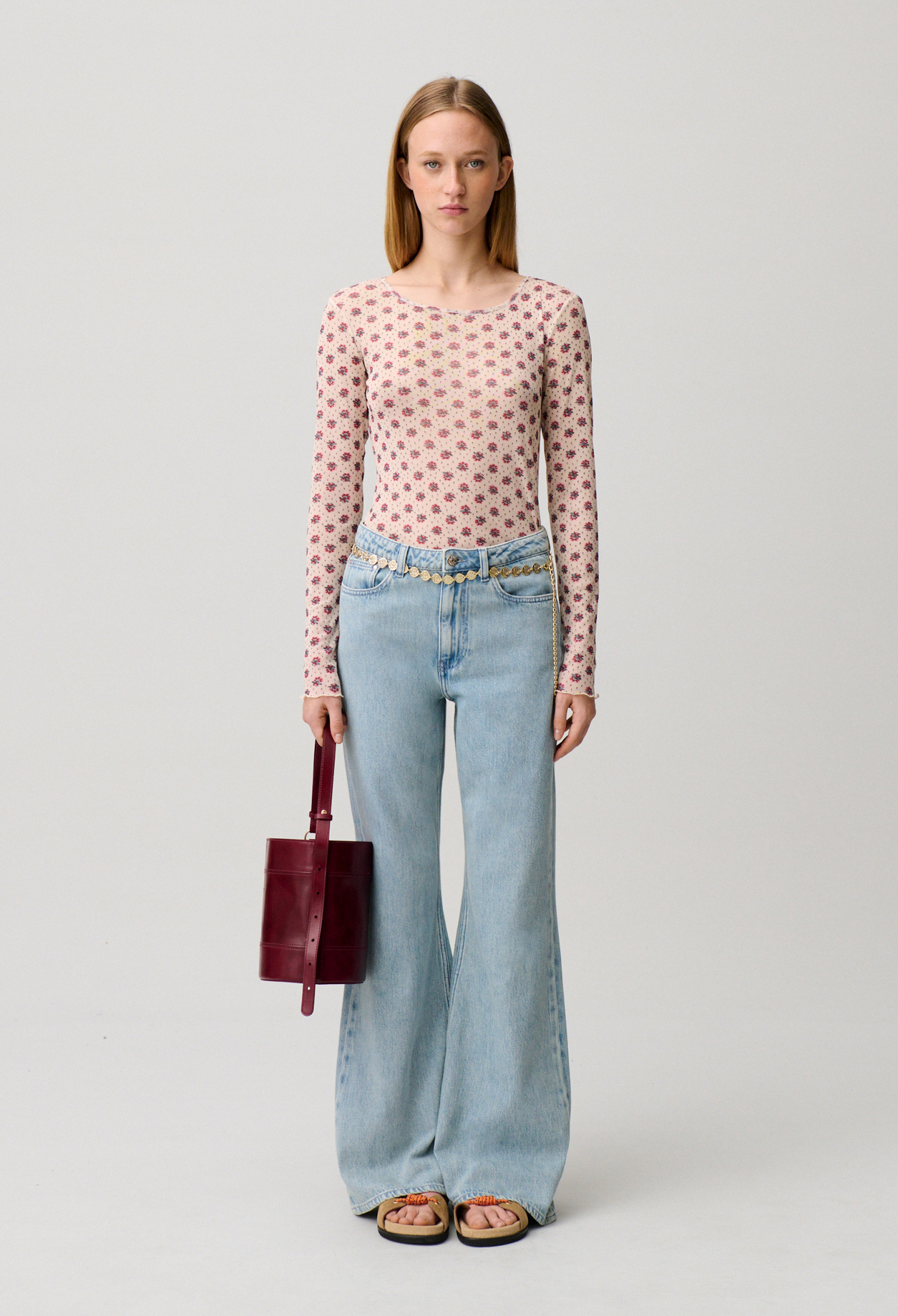 Jean denim flare - Femme - Denim Bleu - Taille 40 - Claudie Pierlot