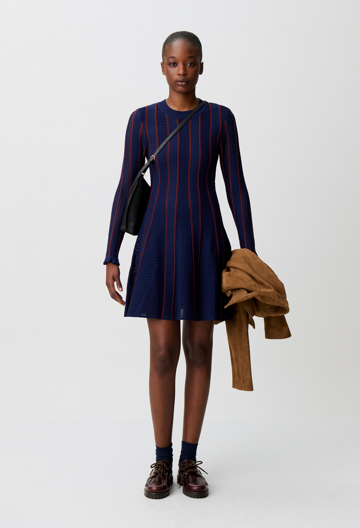 Claudie - Robe courte maille patineuse - Multico - Taille 4 - Pour Femme