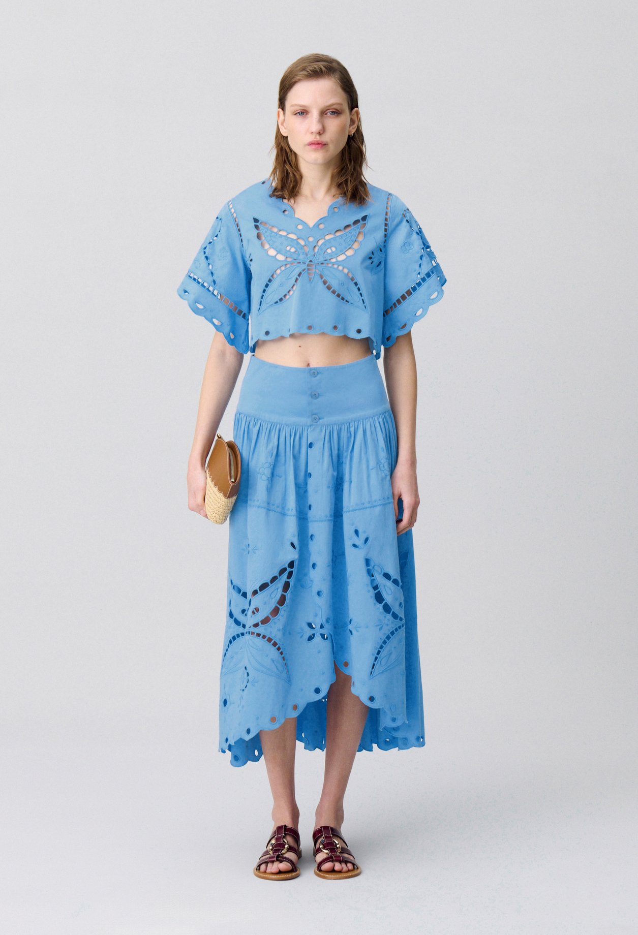 Top brodé papillon - Claudie Pierlot - Modalova