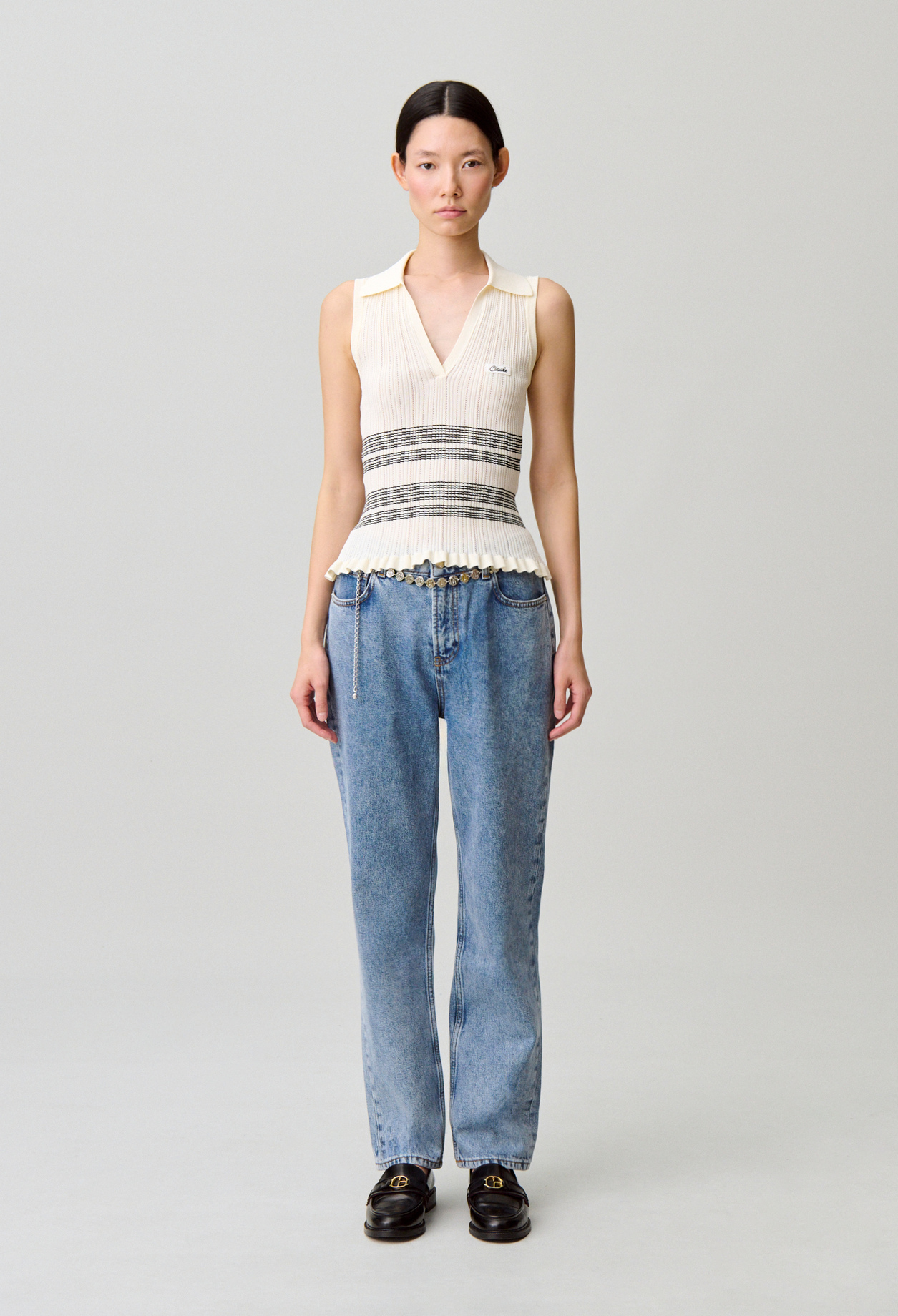 Claudie - Top maille fine - Multico - Taille 0 - Pour Femme