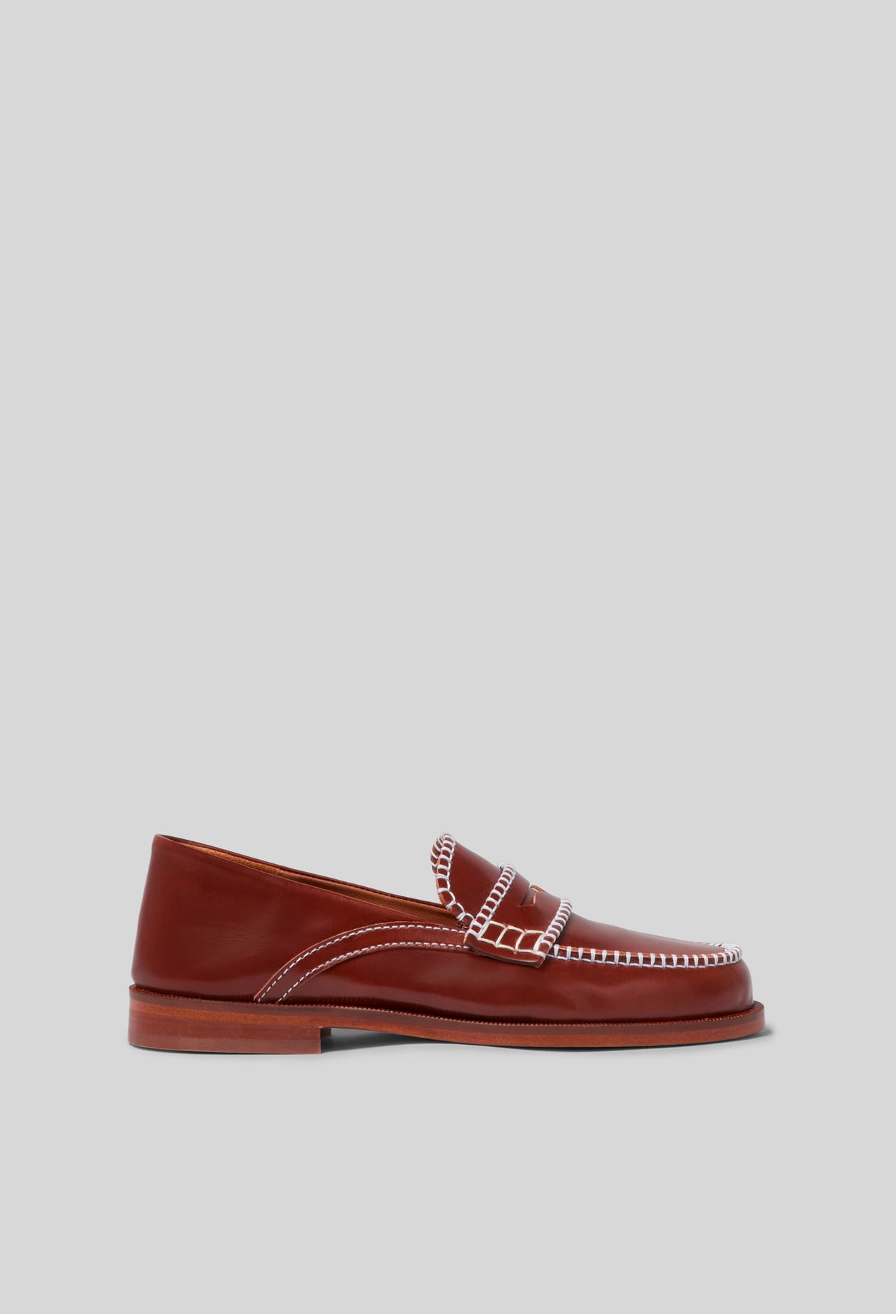Mocassins cuir lisse - Femme - Acajou - Taille 36 - Claudie Pierlot