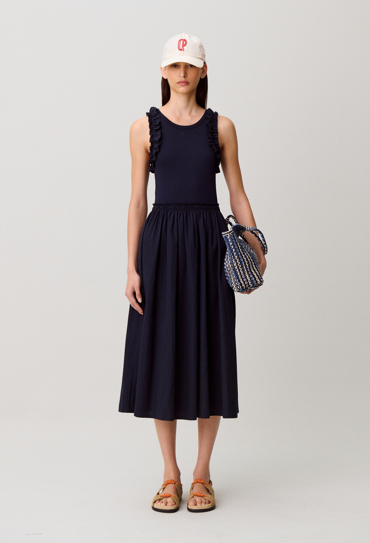 Robe bi-matière coton - Femme - Marine - Taille 2 - Claudie Pierlot