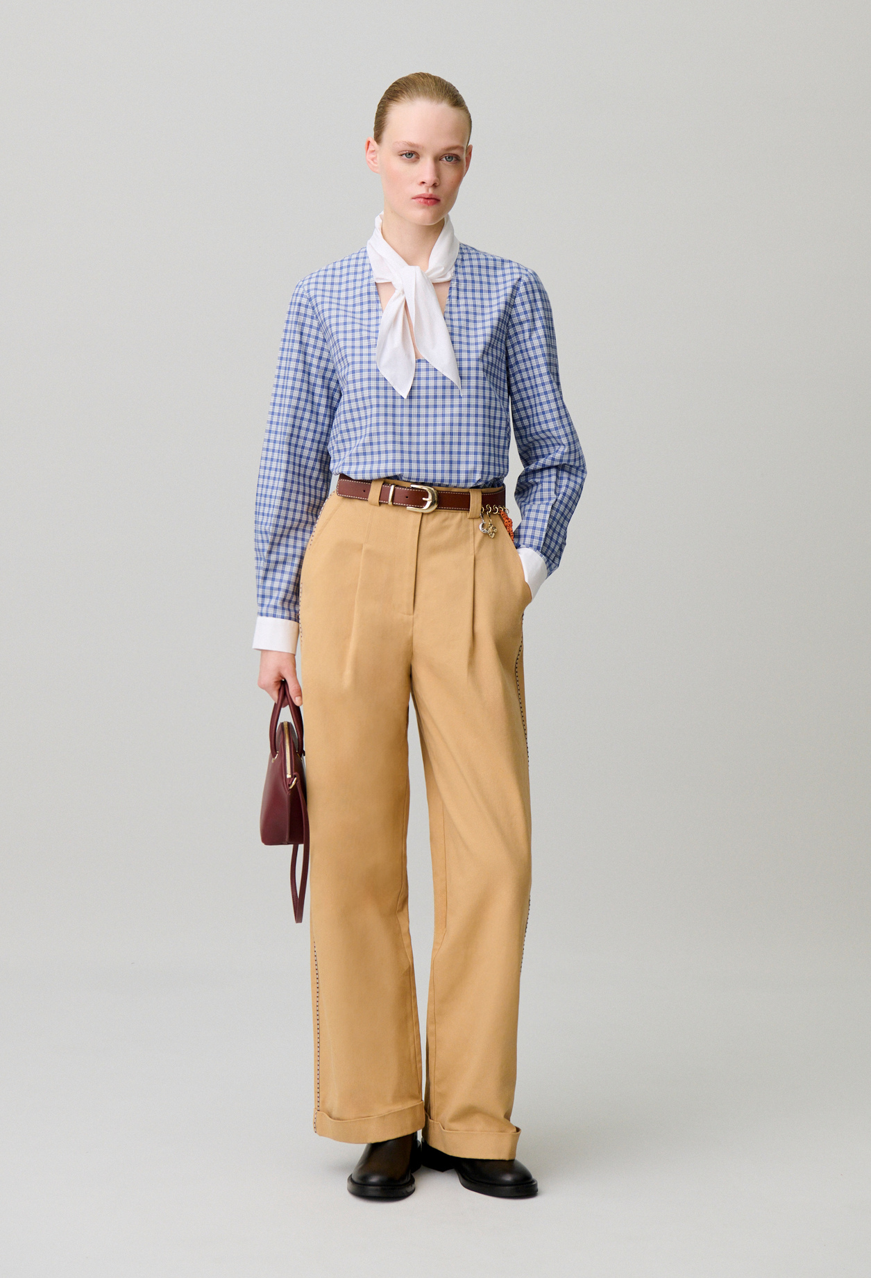 Claudie - Blouse carreaux popeline - Multico - Taille 36 - Pour Femme