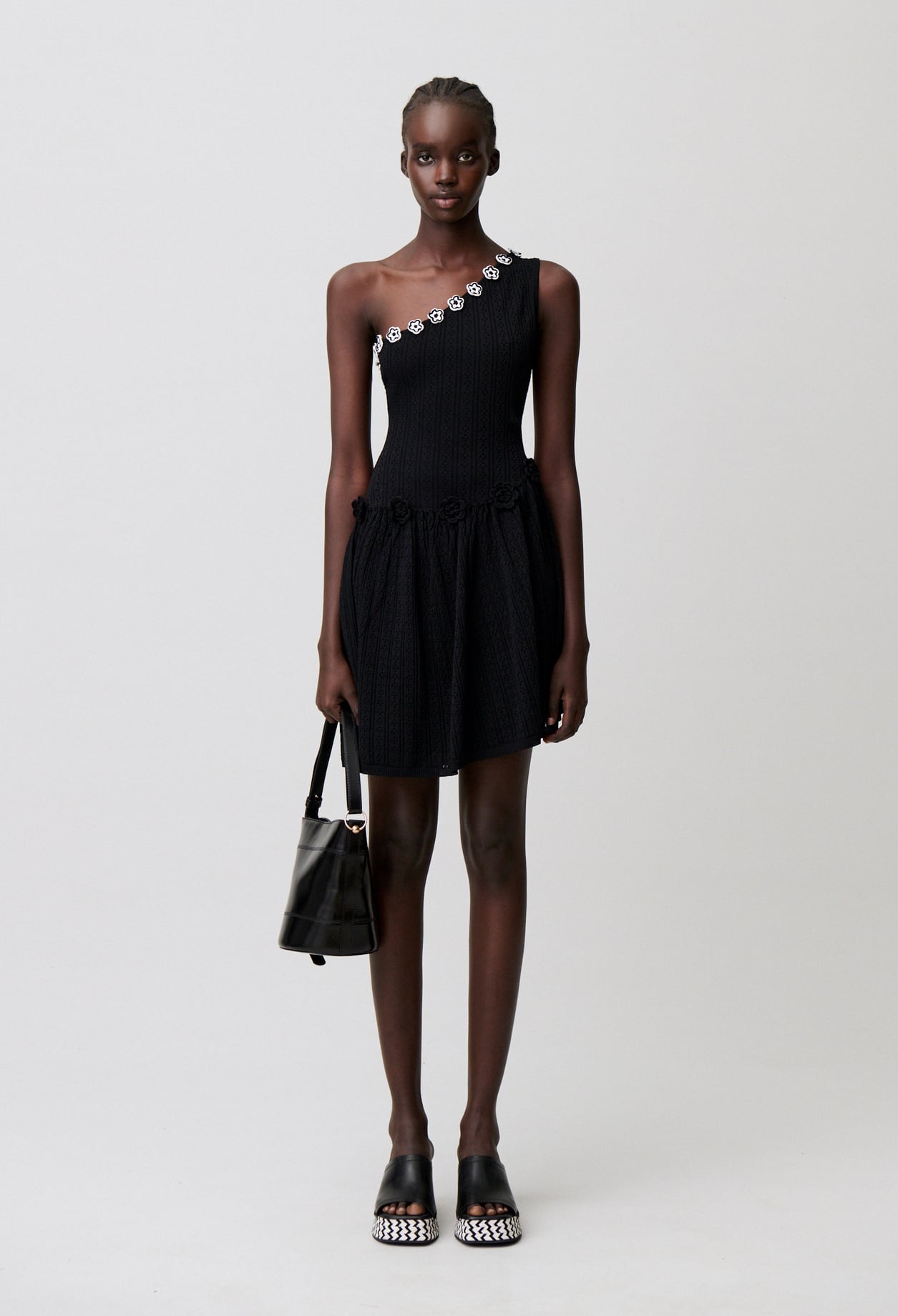 Robe maille fleurs crochet - Femme - Bicolore - Taille 3 - Claudie Pierlot
