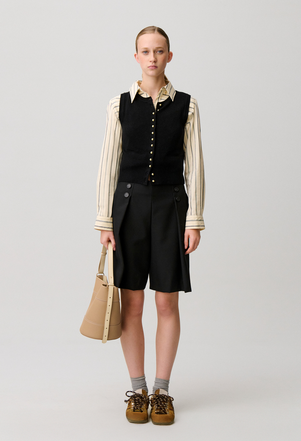 Claudie - Top maille boutonné - Noir - Taille 1 - Pour Femme