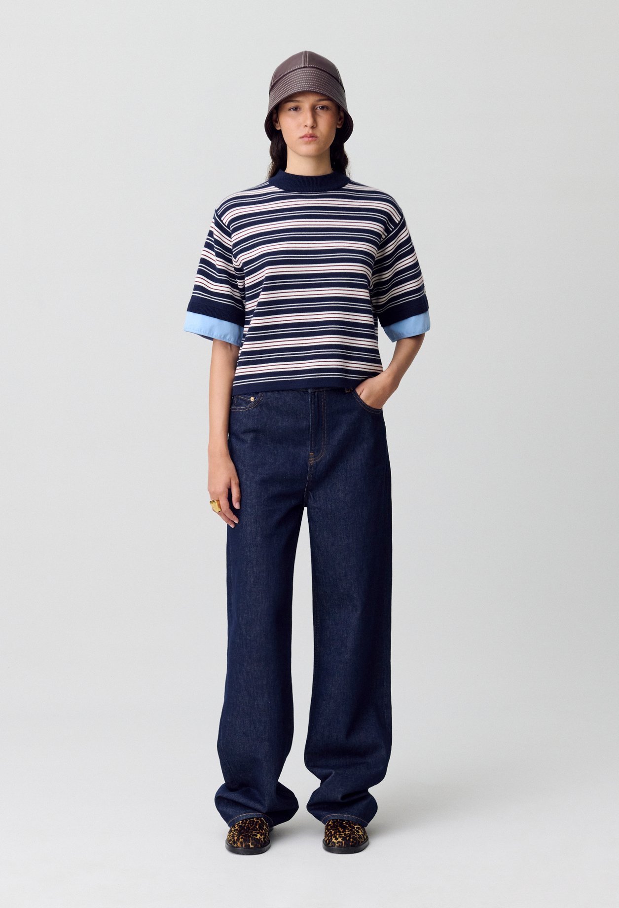 Top maille fine rayures - Claudie Pierlot - Modalova