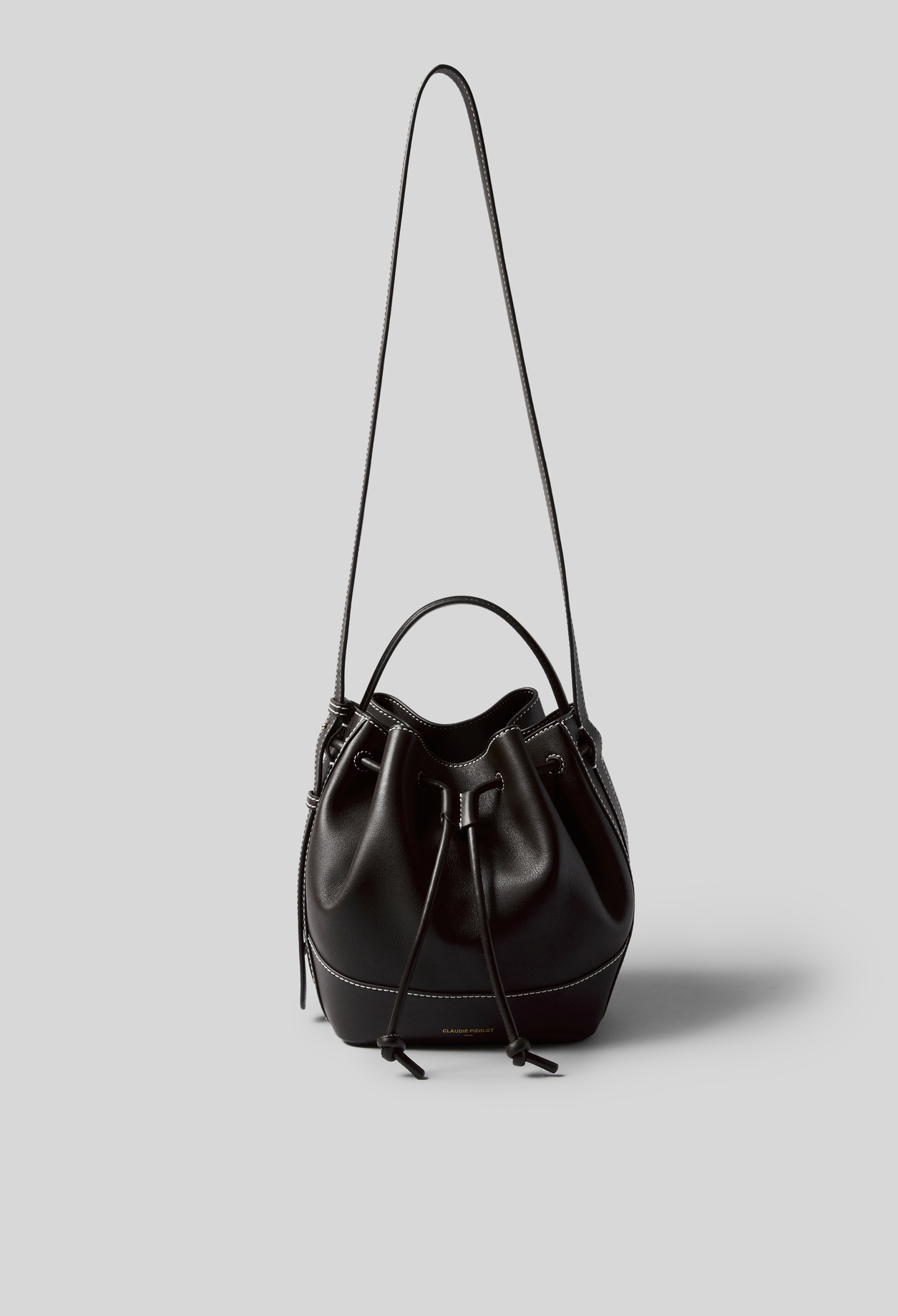 Sac bourse cuir - Femme - Noir - Claudie Pierlot