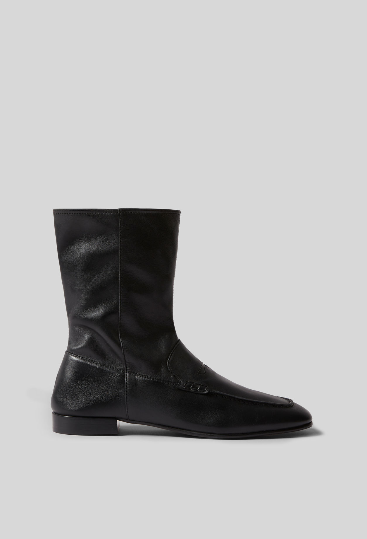 Bottines cuir style mocassins - Claudie Pierlot - Modalova