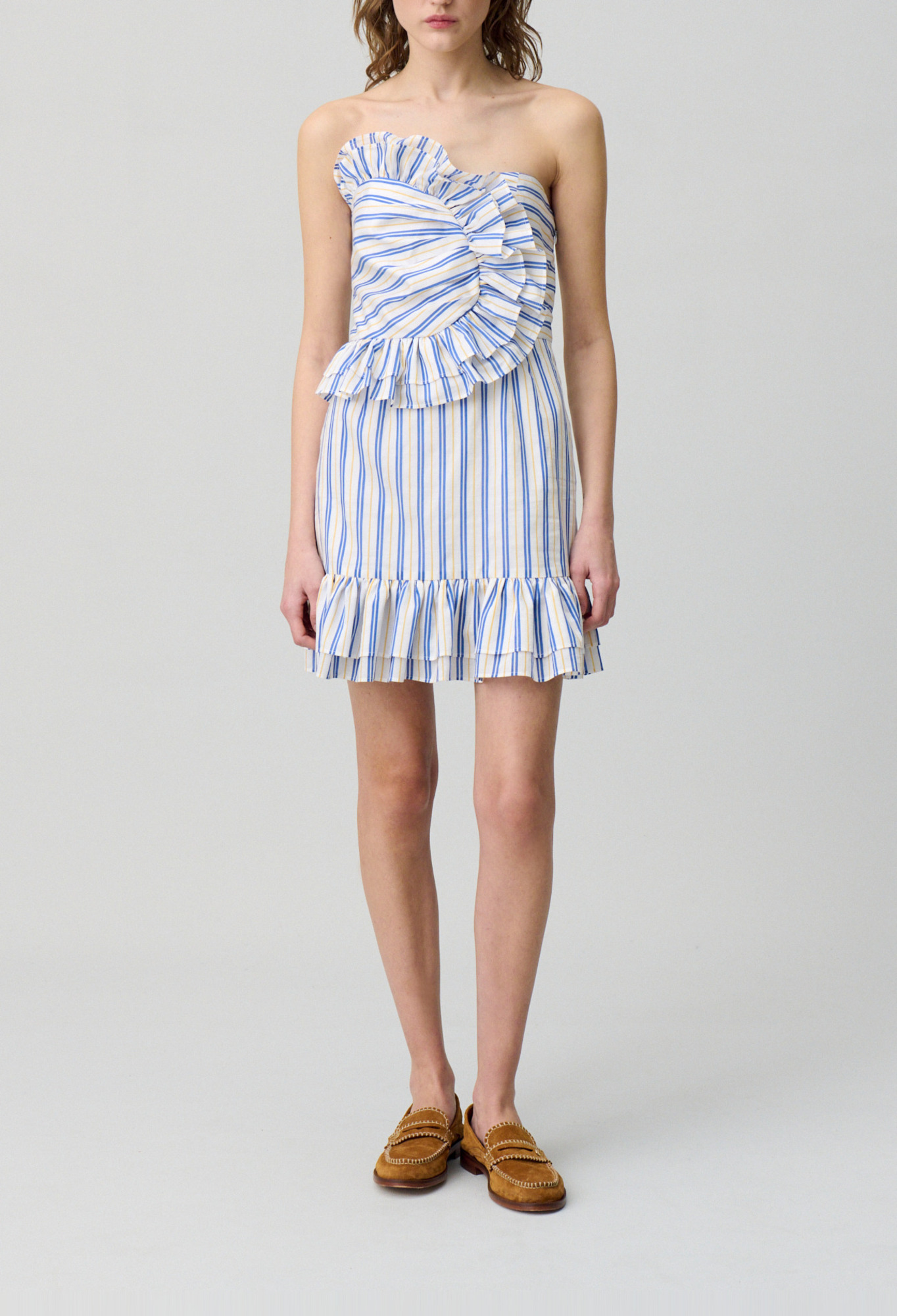 Claudie - Robe courte volantée - Multico - Taille 36 - Pour Femme