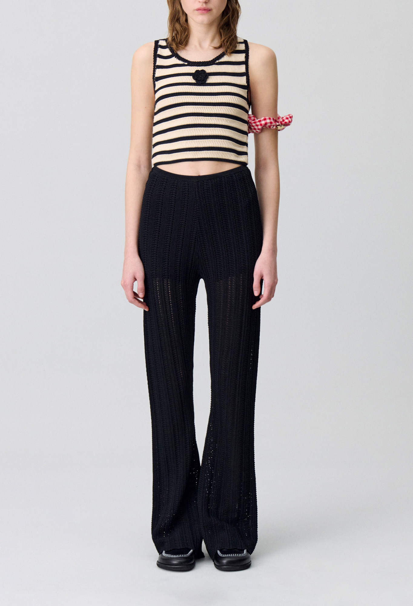 Pantalon fluide crochet