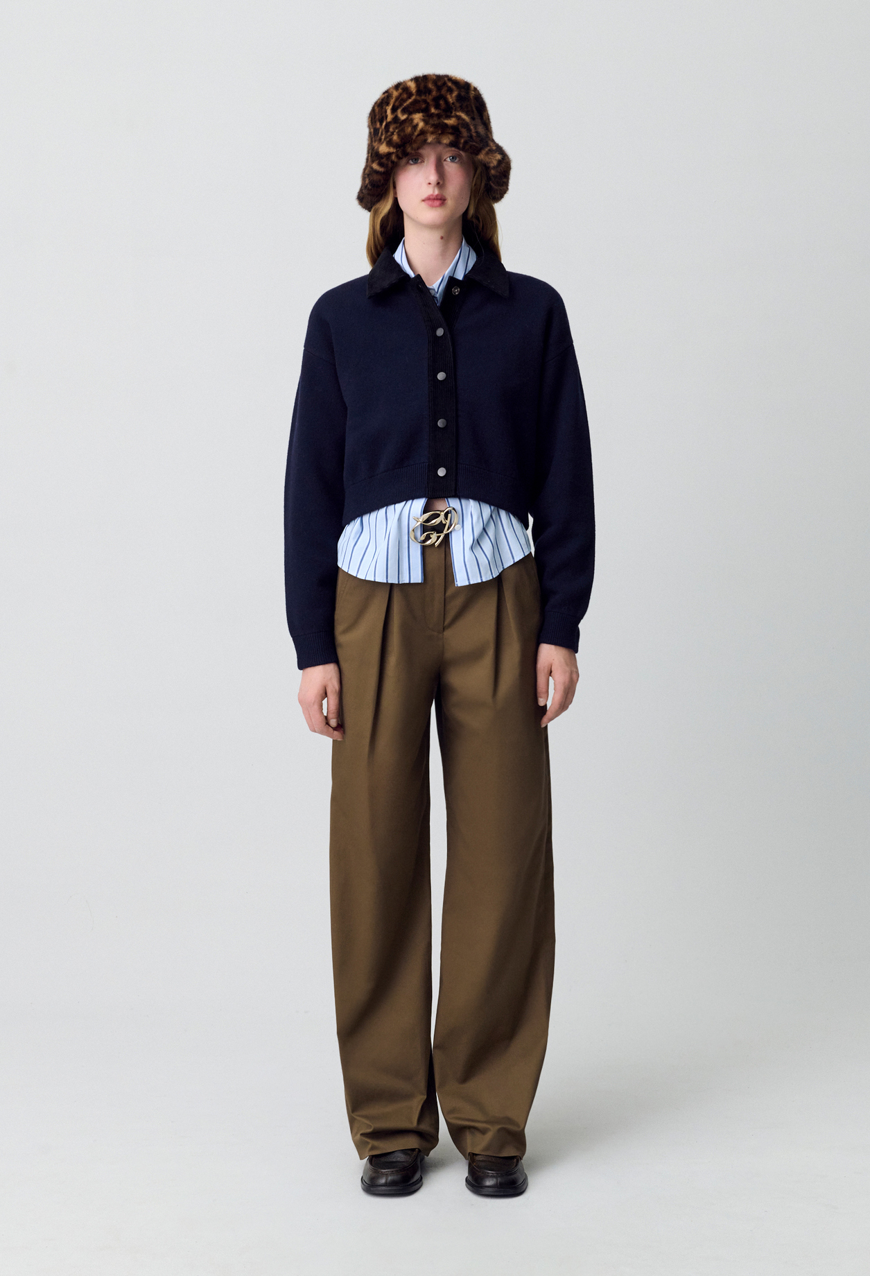Claudie - Pantalon droit - Kaki - Taille 40 - Pour Femme
