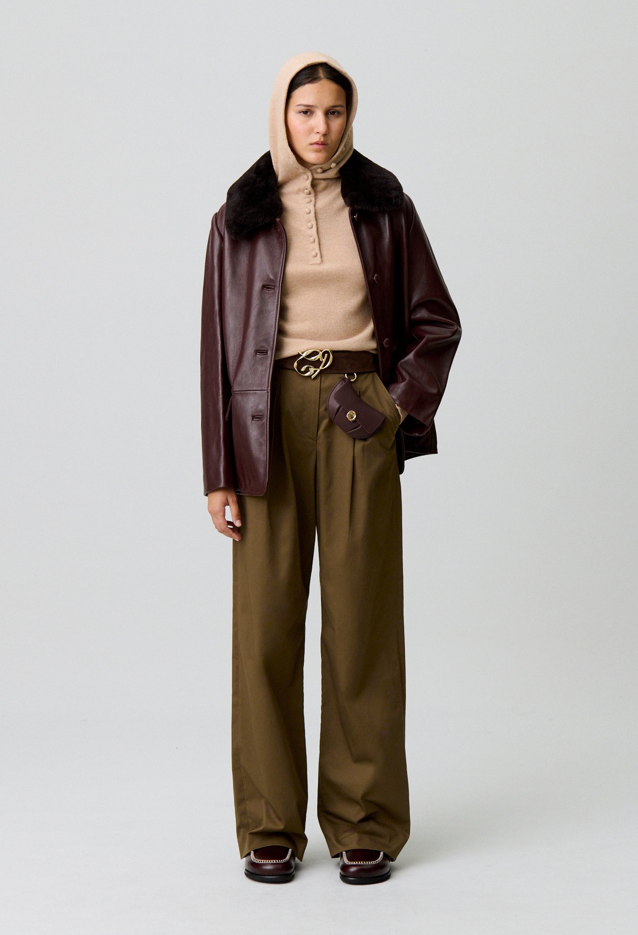 Pull cagoule - Femme - Camel - Claudie Pierlot