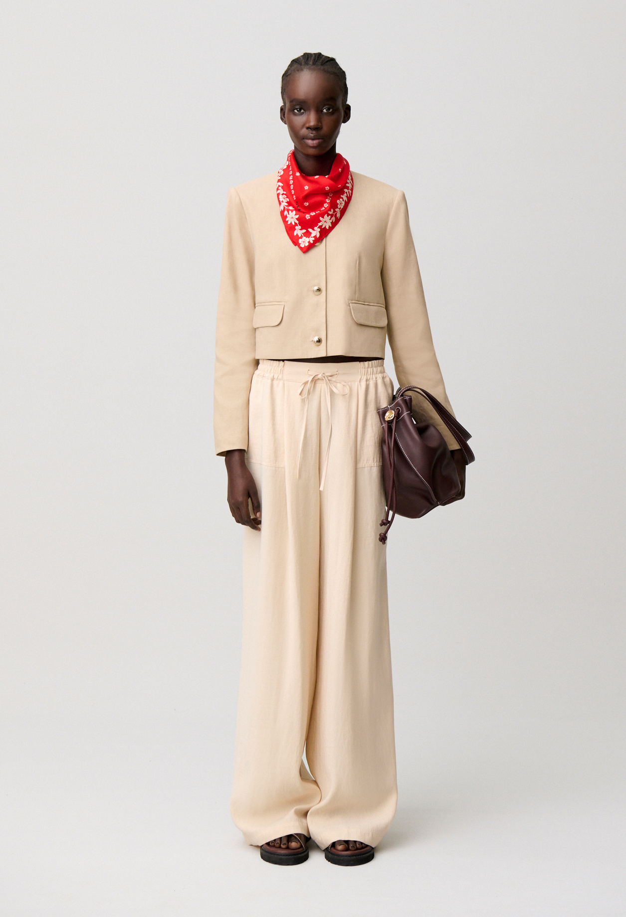 Pantalon tailleur droit - Femme - Vanille - Taille 40 - Claudie Pierlot