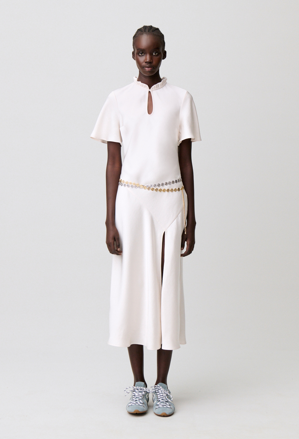 Robe midi fluide - Femme - Ivoire - Taille 38 - Claudie Pierlot