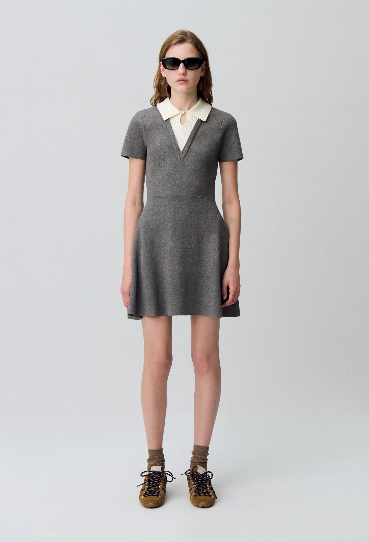 Claudie - Robe courte patineuse - Bicolore - Taille 2 - Pour Femme