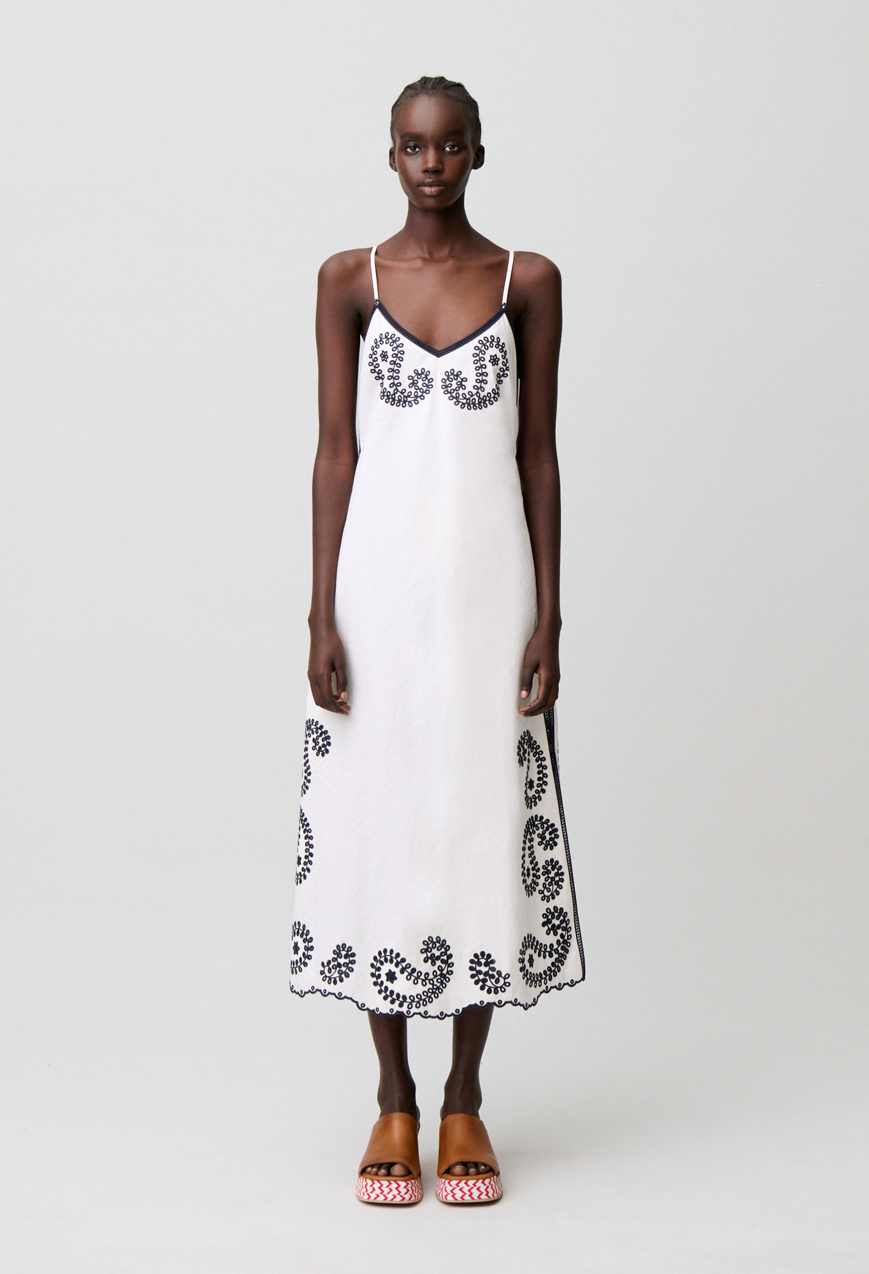 Robe broderies ajourées - Femme - Bicolore - Taille 42 - Claudie Pierlot