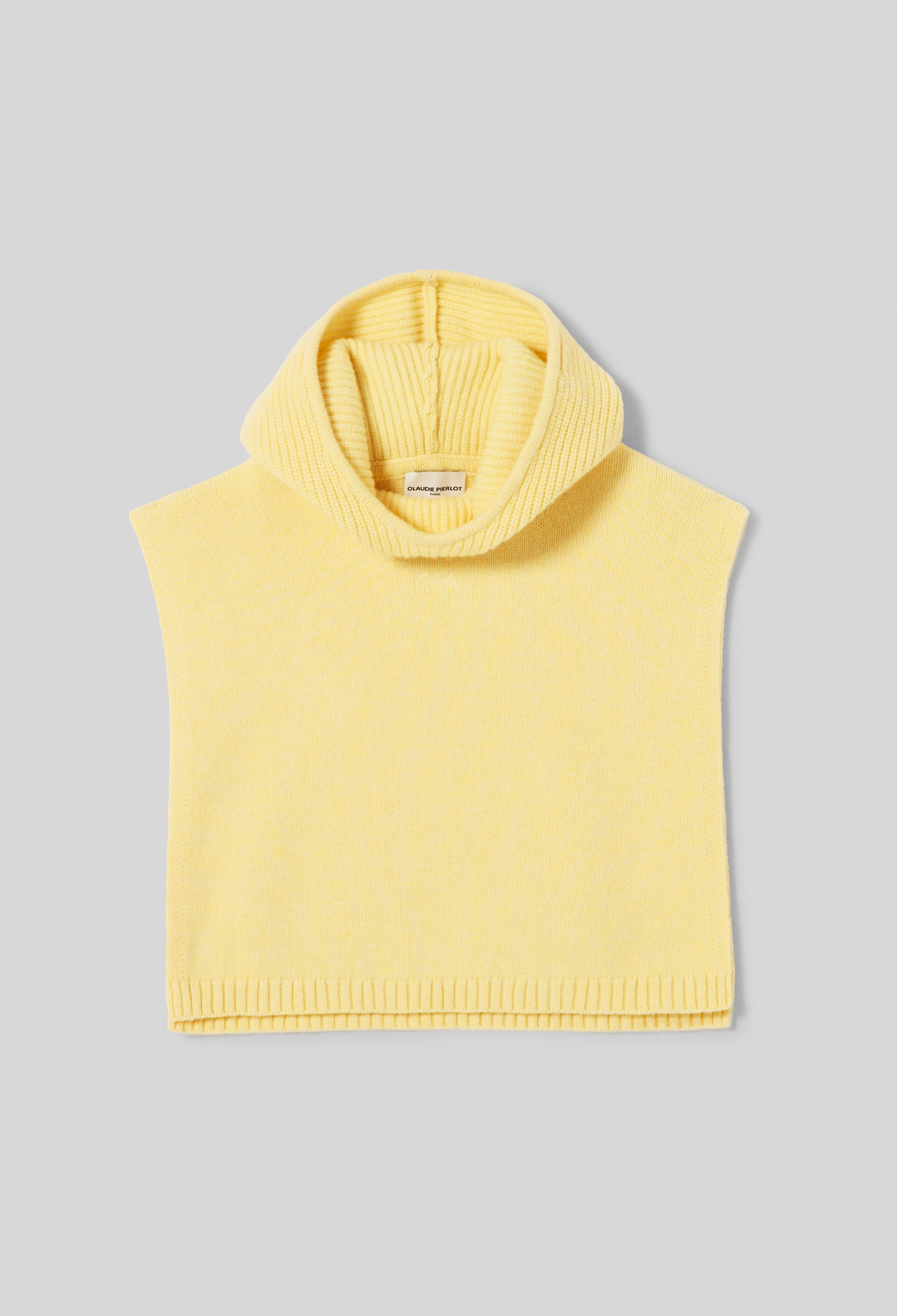 Col maille cagoule - Femme - Jaune Layette - Taille Unique - Claudie Pierlot