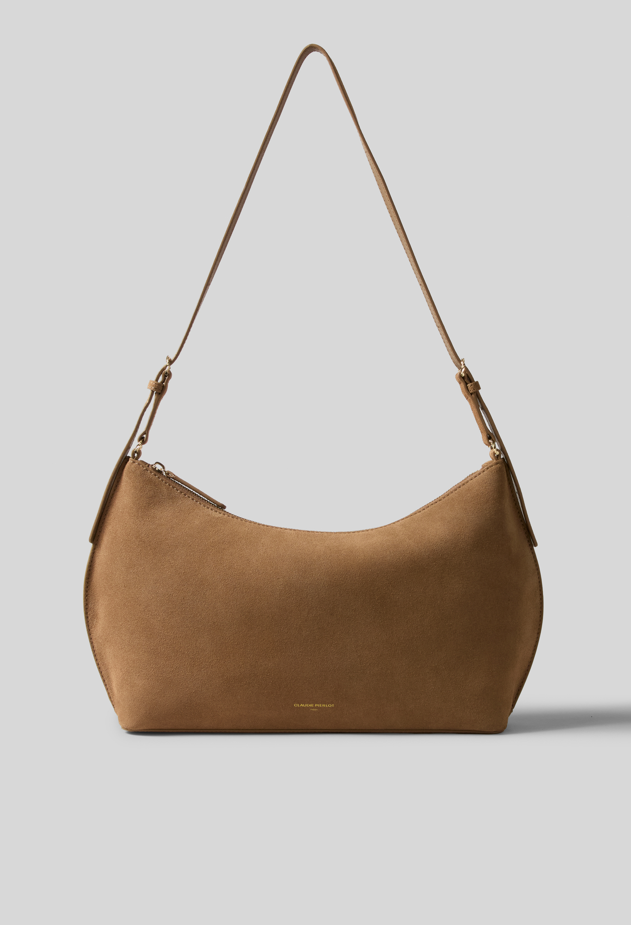 Claudie - Sac Azur M cuir suède - Sable - Taille Unique - Pour Femme