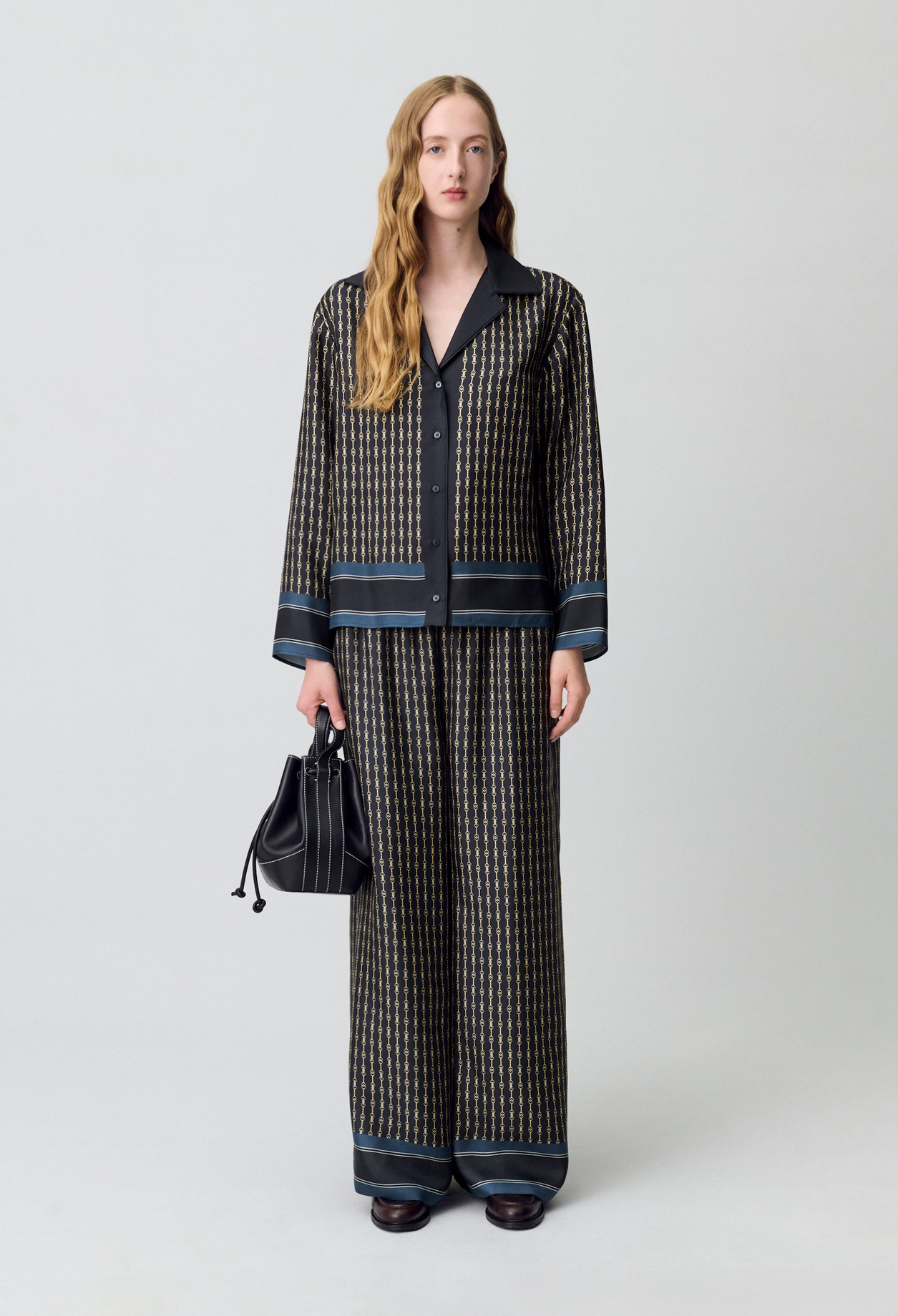 Chemise soie fluide - Femme - Print Fonce - Claudie Pierlot