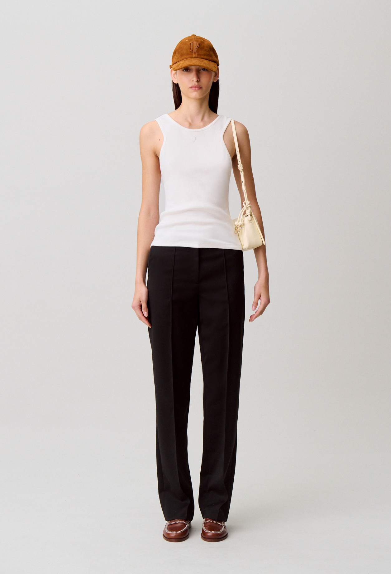Débardeur broderie CP coton bio - Femme - Ivoire - Taille M - Claudie Pierlot