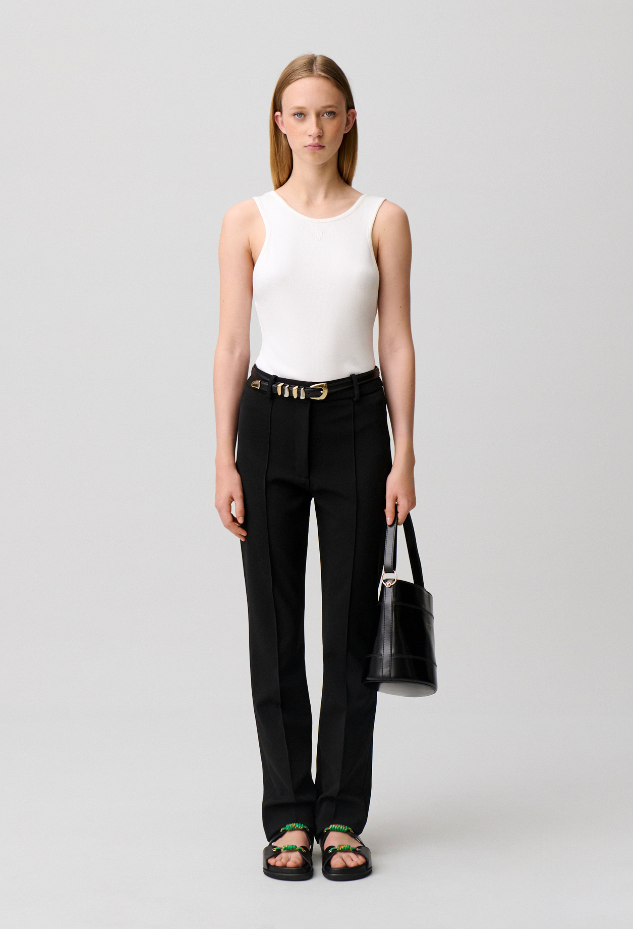 Pantalon cigarette - Femme - Noir - Taille 40 - Claudie Pierlot