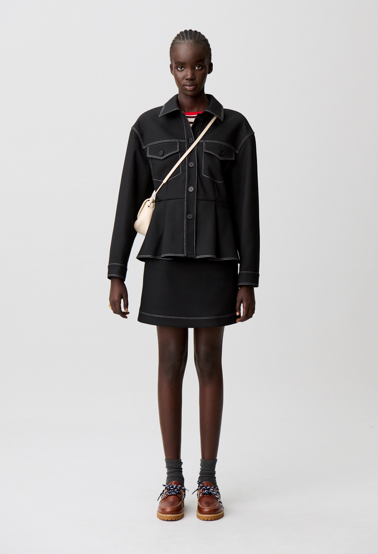 Blouson basque cintré - Femme - Noir - Taille 3 - Claudie Pierlot