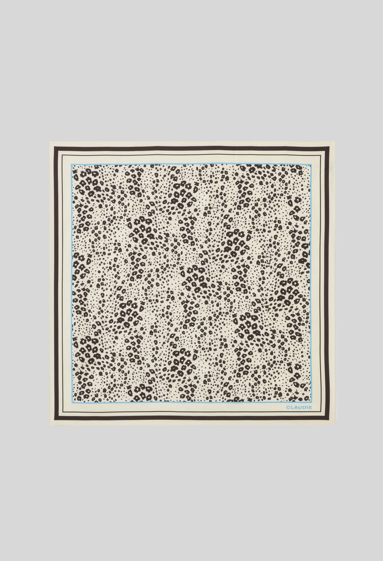 Foulard carré soie imprimé léopard - Femme - Bicolore - Claudie Pierlot