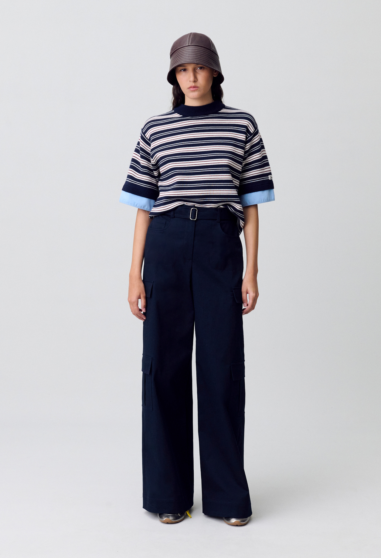 Claudie - Pantalon cargo - Marine - Taille 34 - Pour Femme