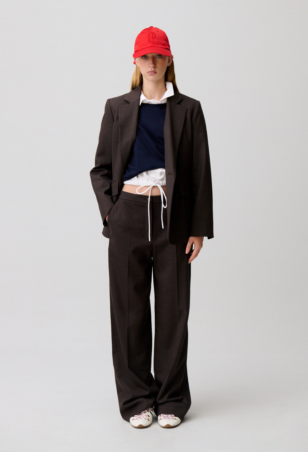 Pantalon droit laine - Femme - Marron - Taille 38 - Claudie Pierlot