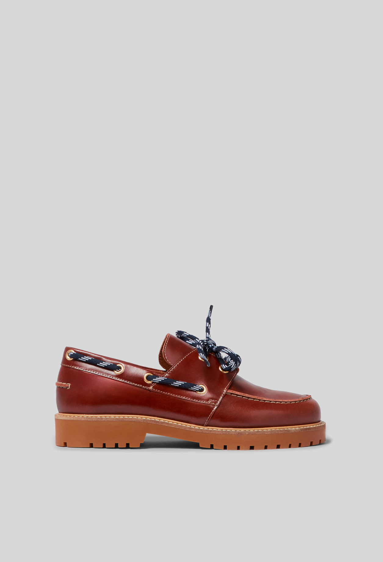 Chaussures Belem bateau cuir - Femme - Acajou - Taille 41 - Claudie Pierlot