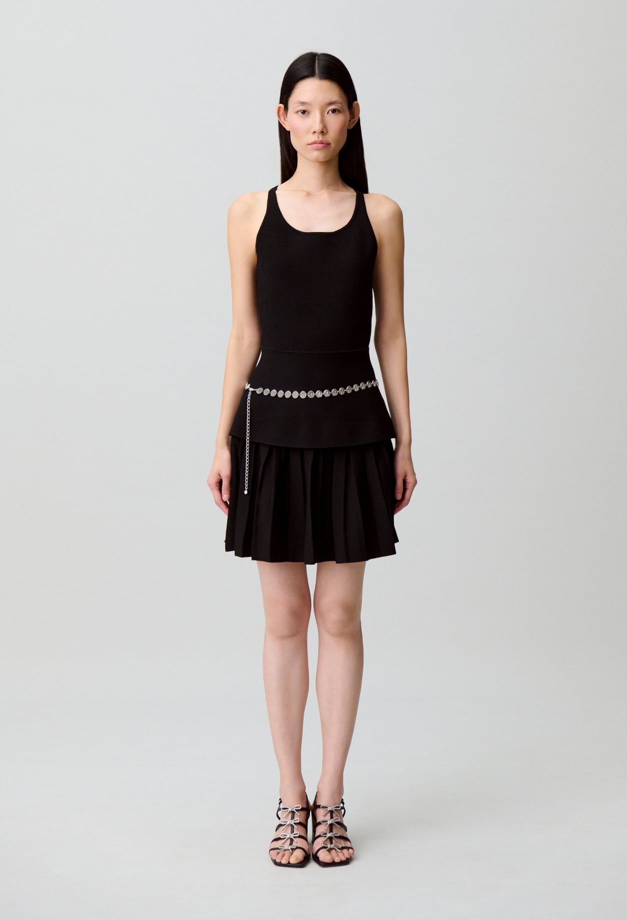 Robe maille bretelles croisées - Femme - Noir - Taille 2 - Claudie Pierlot