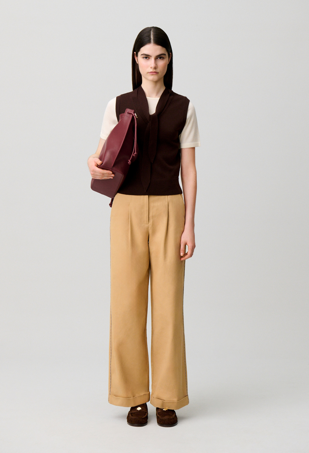 Claudie - Pull superposé laine - Bicolore - Taille 4 - Pour Femme