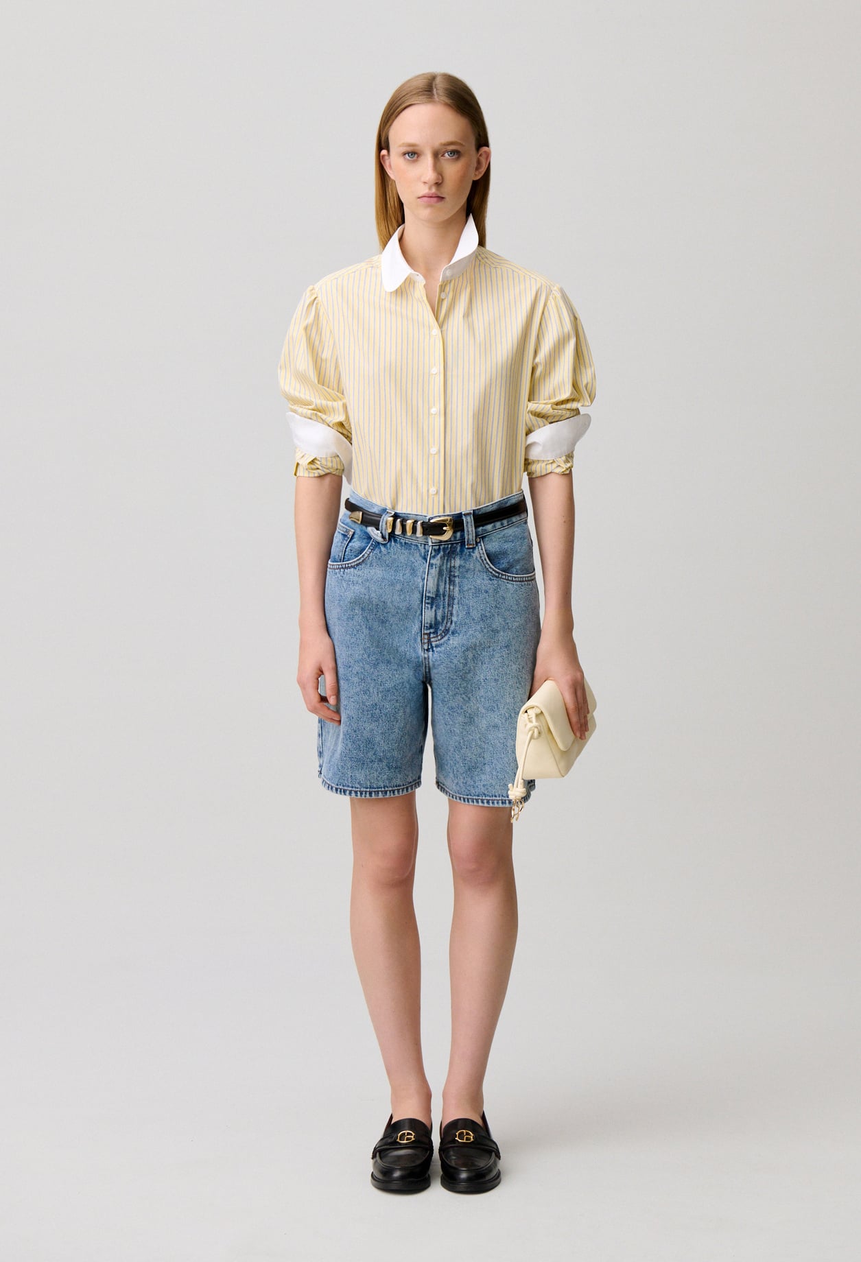 Chemise rayée col claudine - Femme - Multico - Taille 38 - Claudie Pierlot