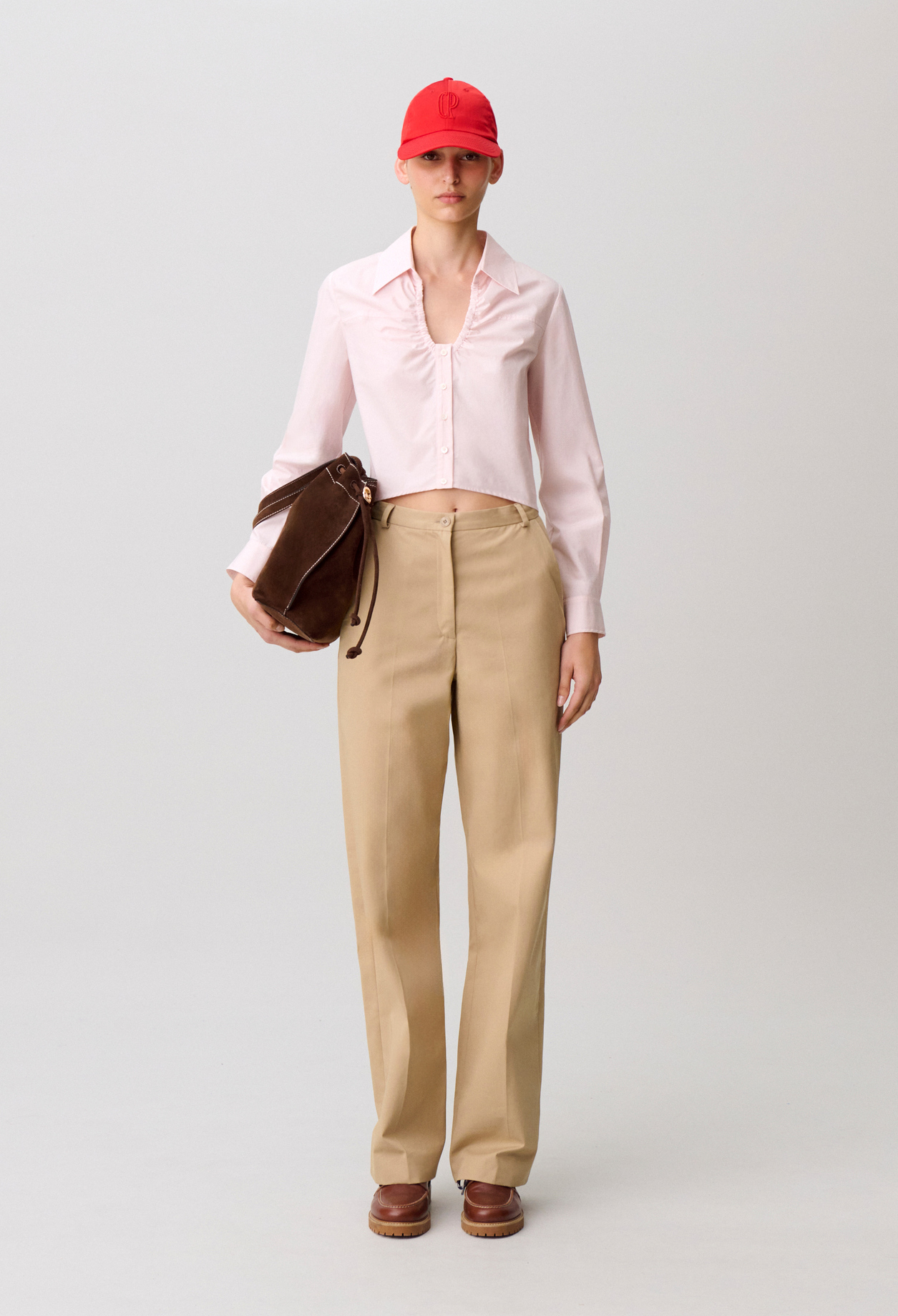 Chemise popeline coton - Femme - Rose Pale - Taille 38 - Claudie Pierlot