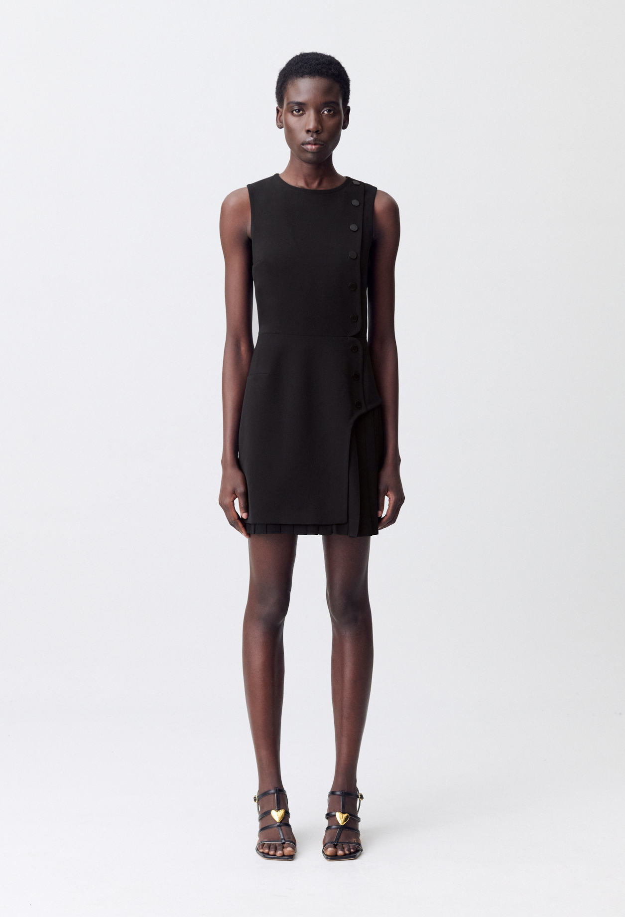 Robe courte plissée - Femme - Noir - Claudie Pierlot