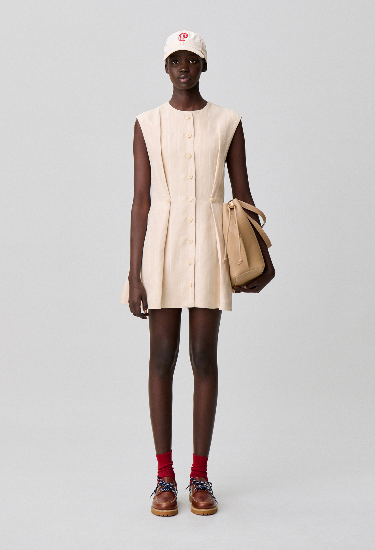 Robe courte sans manches - Femme - Sable - Taille 42 - Claudie Pierlot