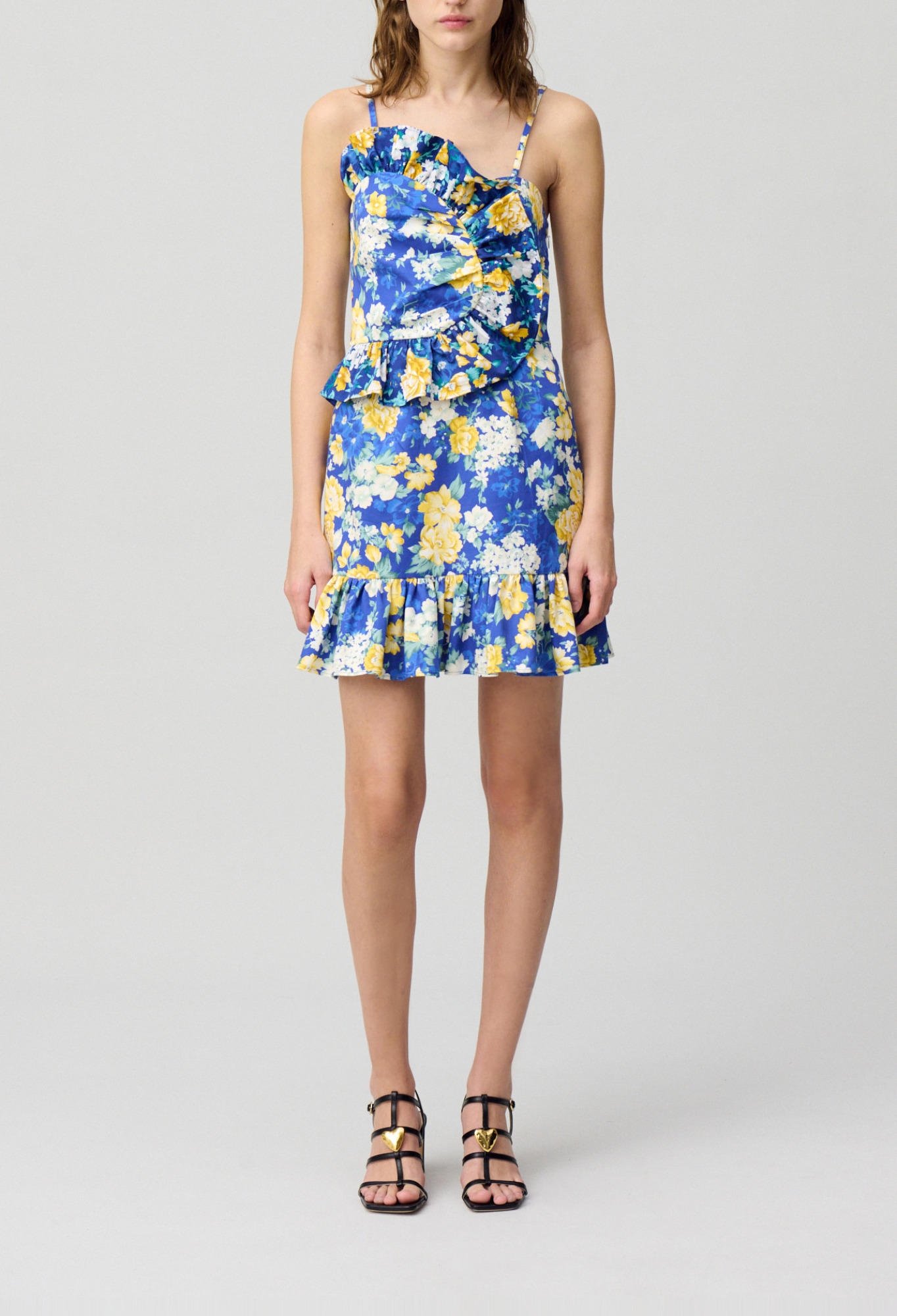 Claudie - Robe courte volantée - Multico - Taille 42 - Pour Femme
