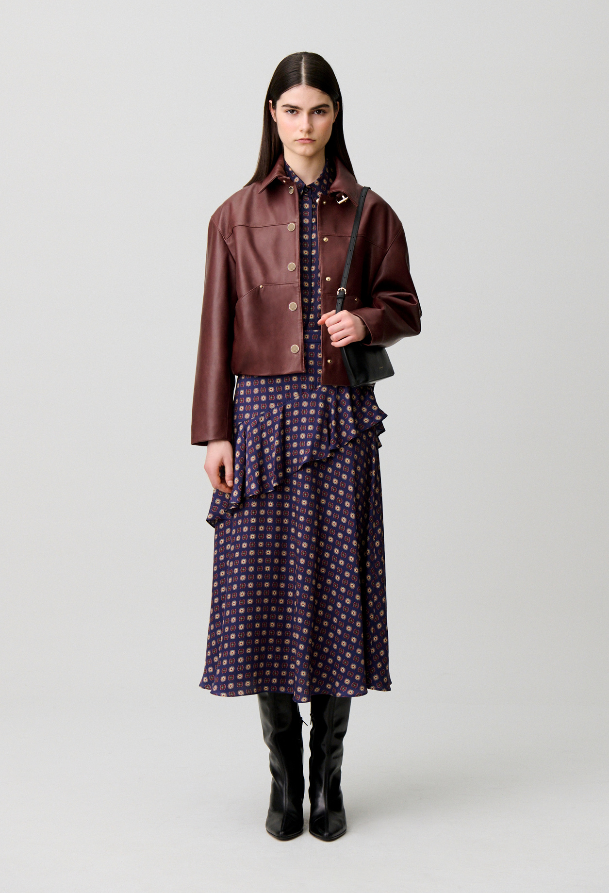 Jupe fluide imprimée - Femme - Print Marine - Taille 44 - Claudie Pierlot