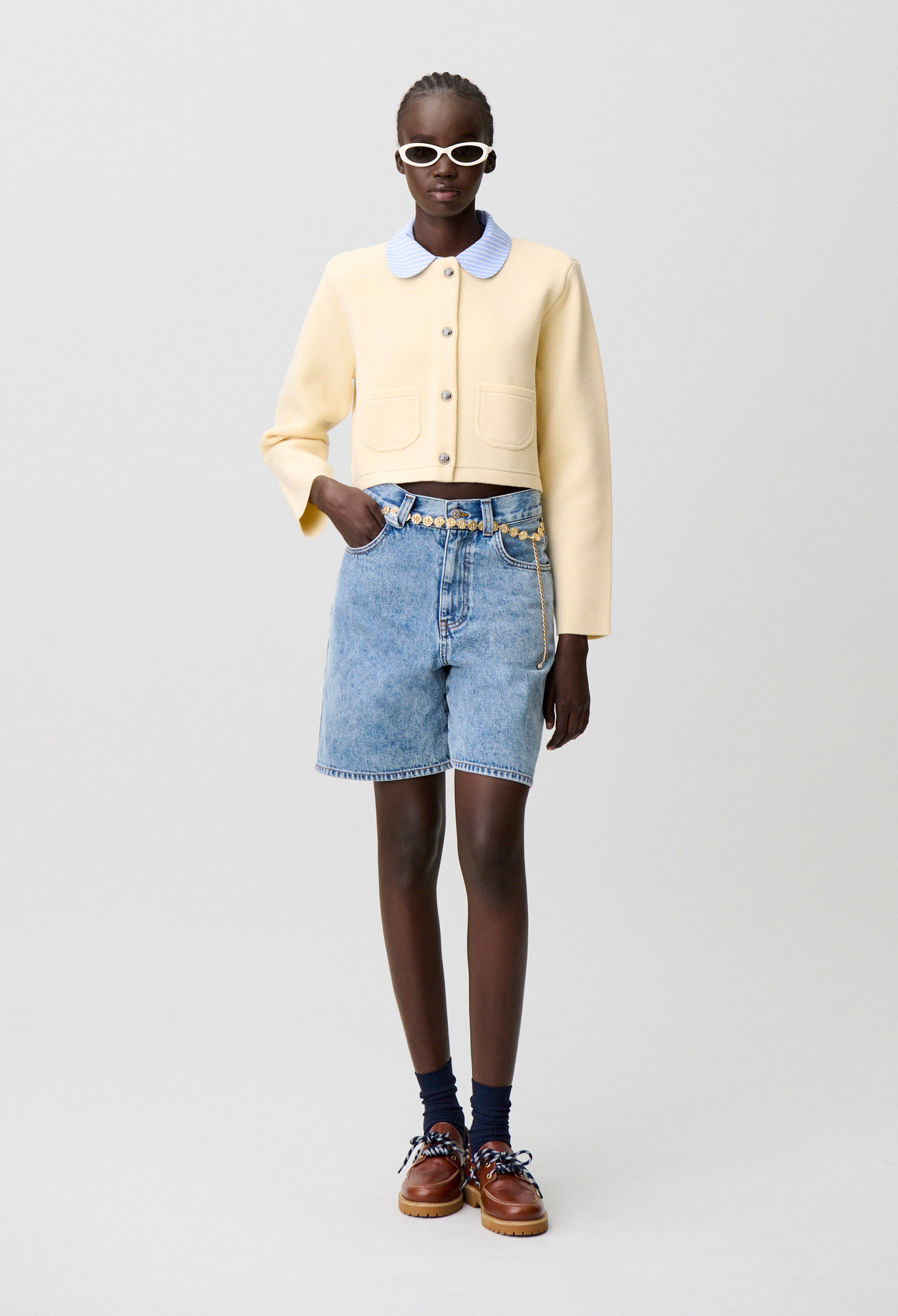 Cardigan maille - Femme - Ecru - Taille 3 - Claudie Pierlot