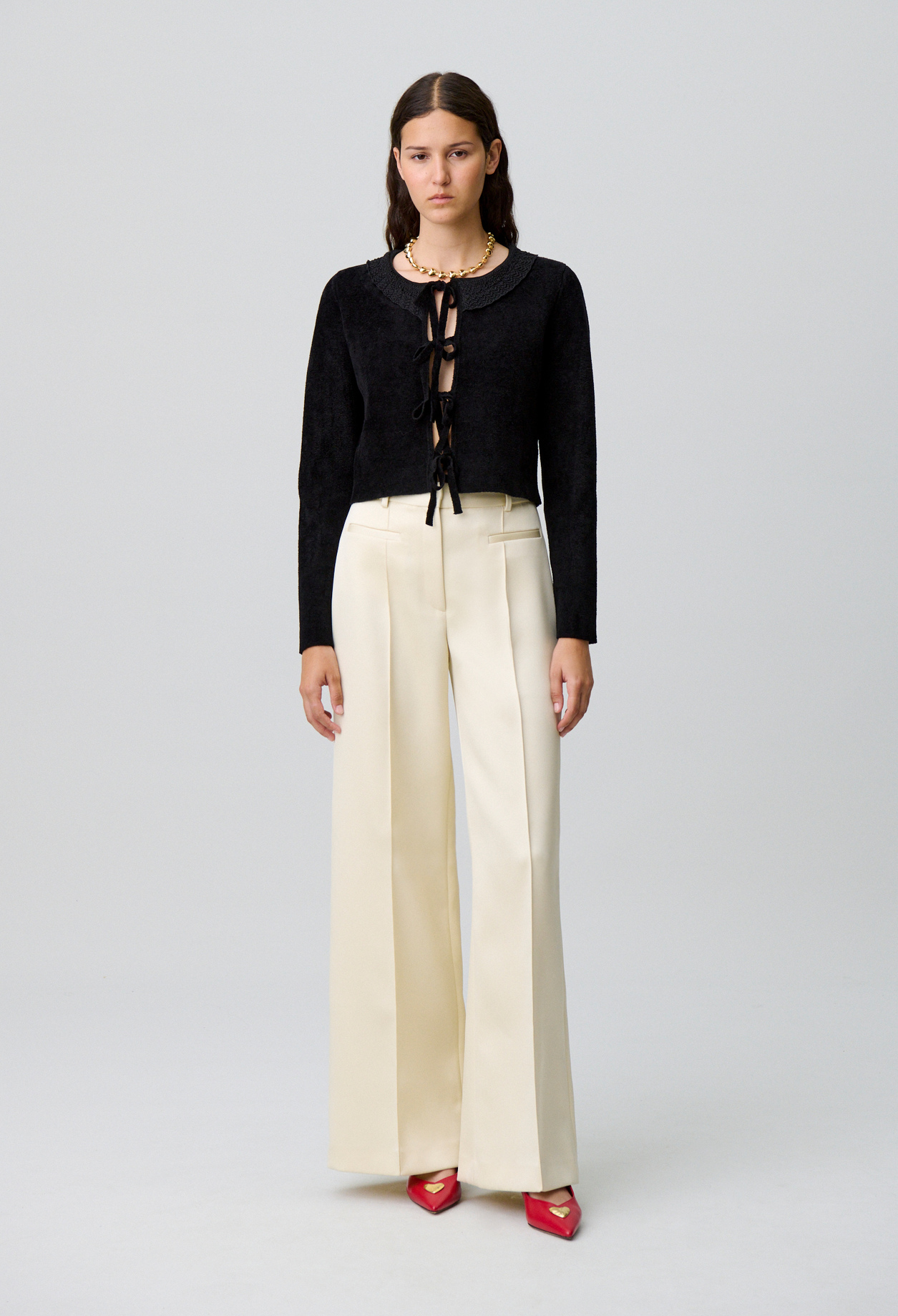 Pantalon tailleur droit - Femme - Ivoire - Claudie Pierlot