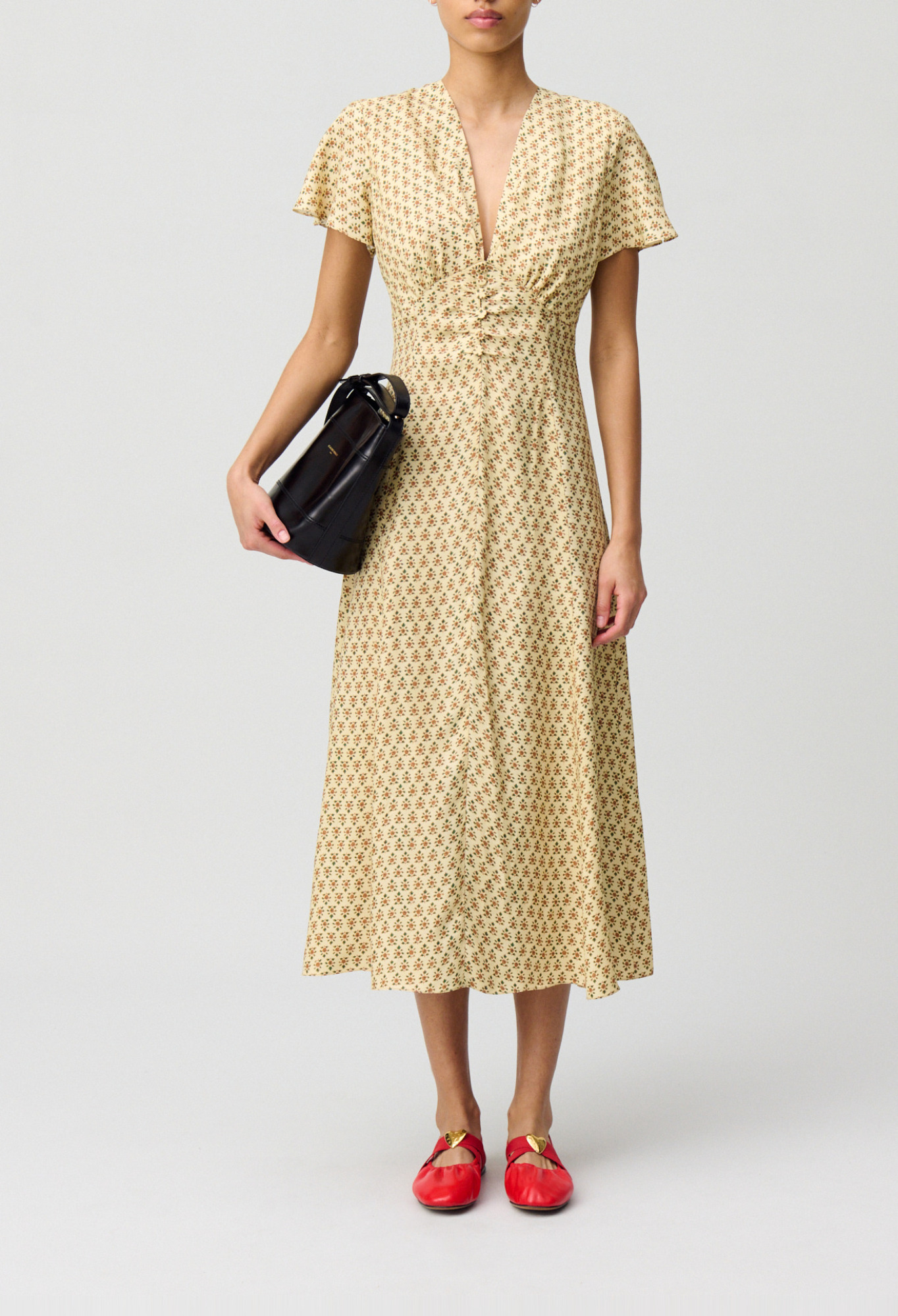 Claudie - Robe mi-longue - Print Clair - Taille 34 - Pour Femme