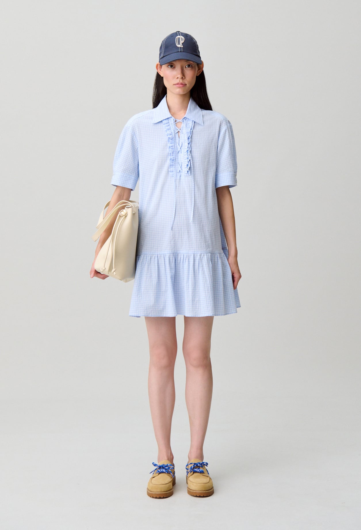 Robe courte lacée volants - Femme - Multico - Taille 36 - Claudie Pierlot