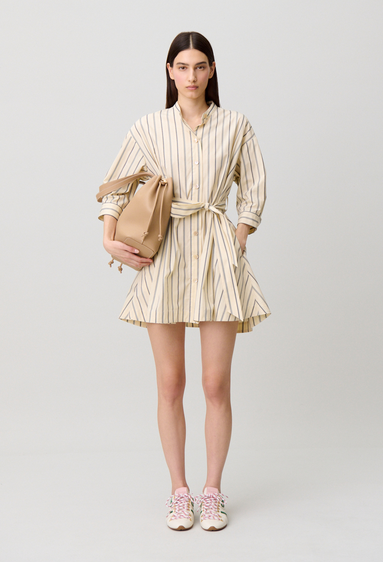 Robe chemise coton cintré - Femme - Multico - Taille 34 - Claudie Pierlot