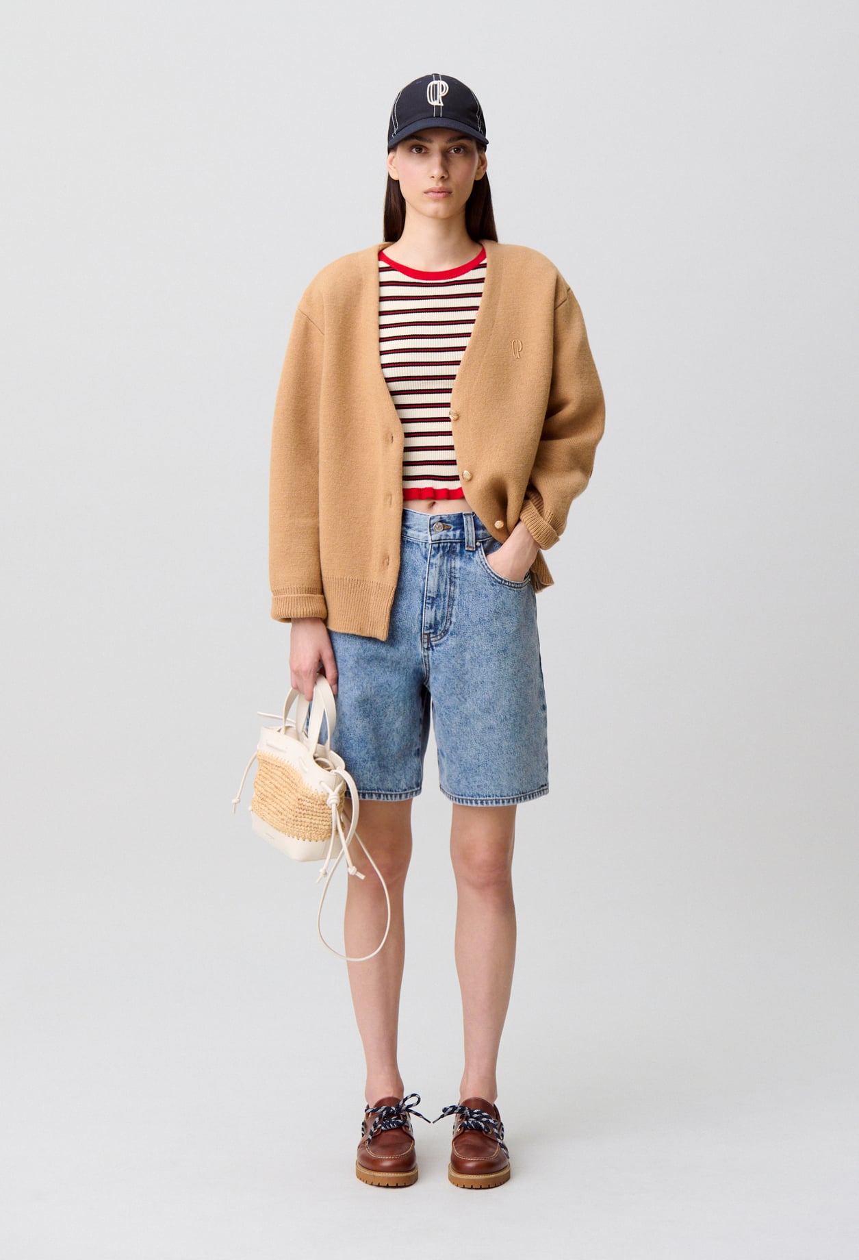 Cardigan maille oversize - Femme - Camel - Taille 0 - Claudie Pierlot