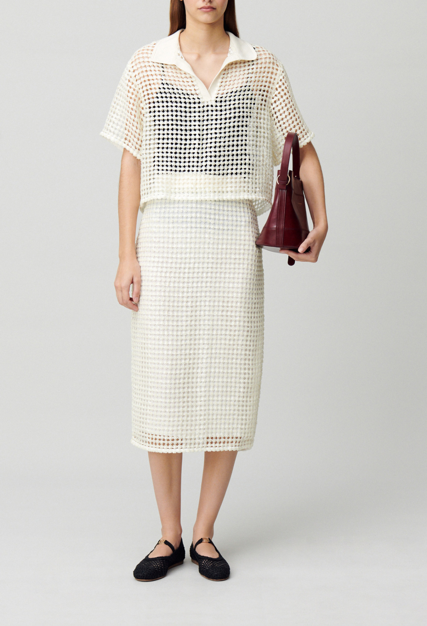 Top manches courtes crochet